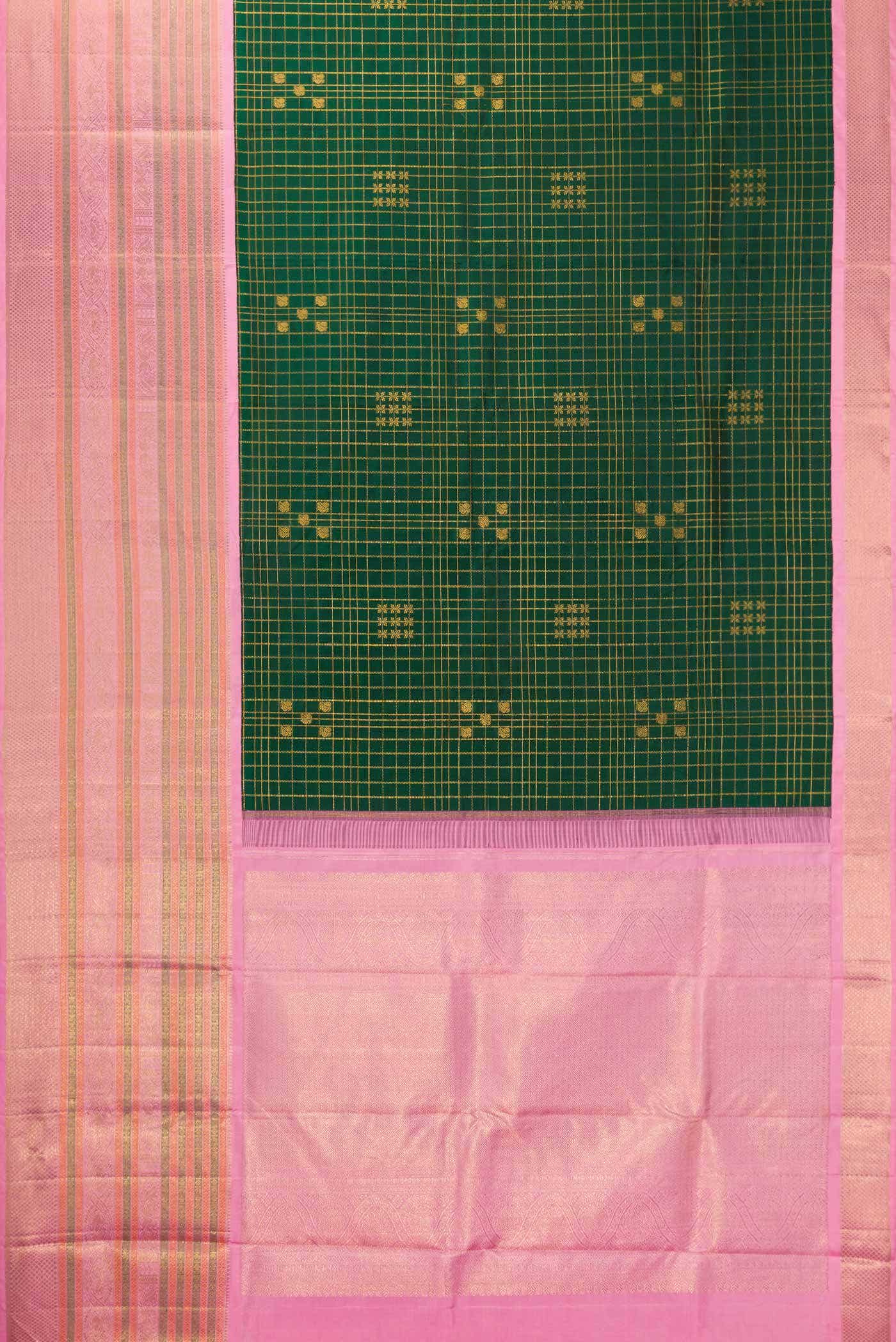 Green Dual Tone Kanchipuram Silk Saree