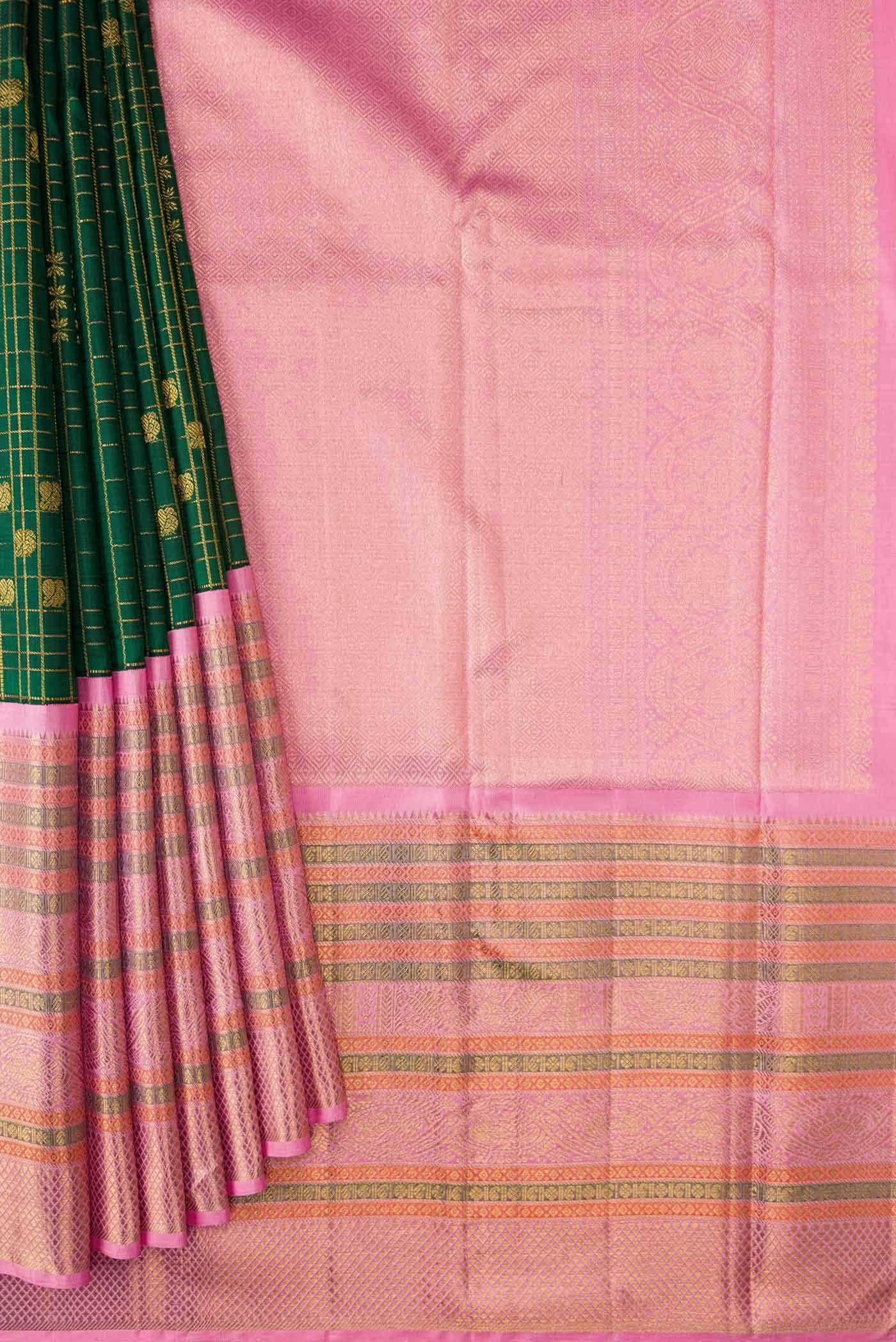 Green Dual Tone Kanchipuram Silk Saree