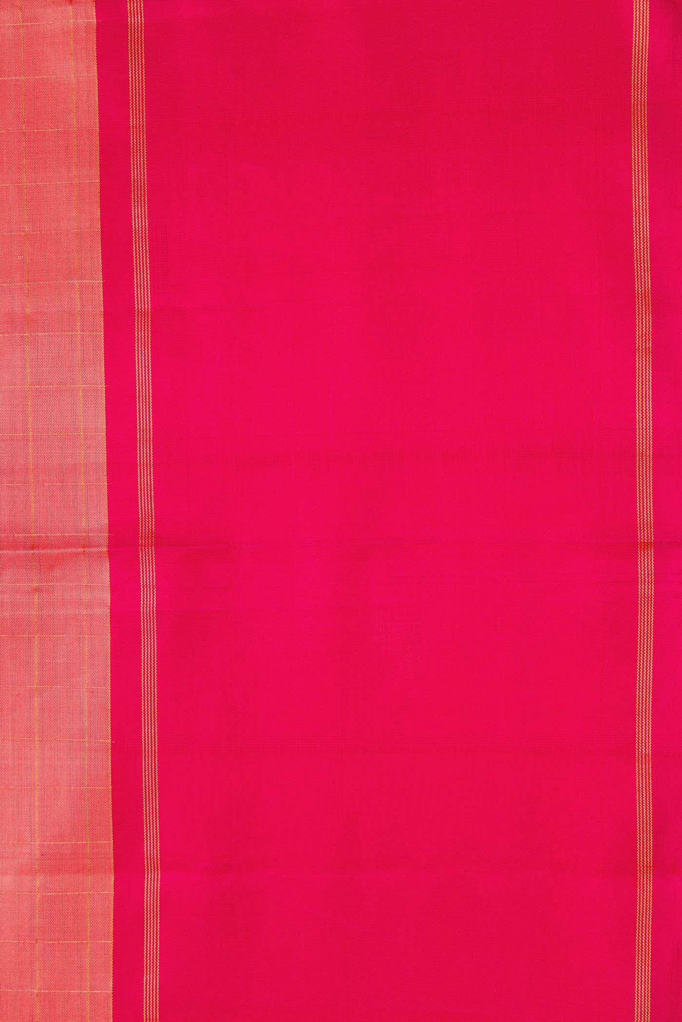 Pure Silk Pure Zari Peach Dual Tone Kanchipuram Saree