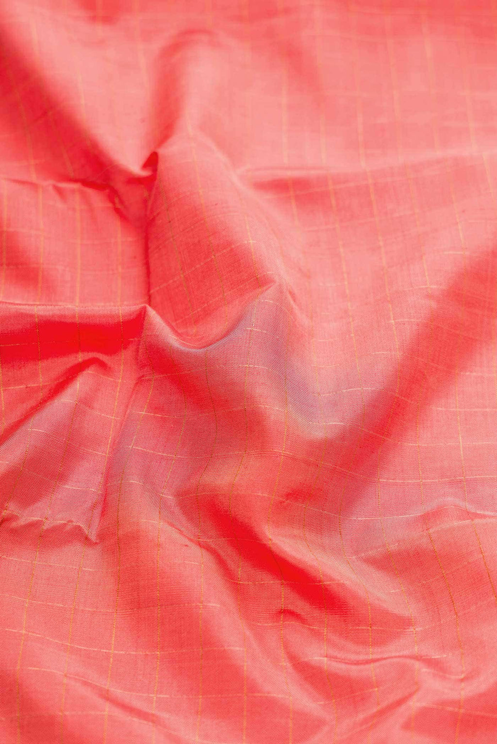 Pure Silk Pure Zari Peach Dual Tone Kanchipuram Saree