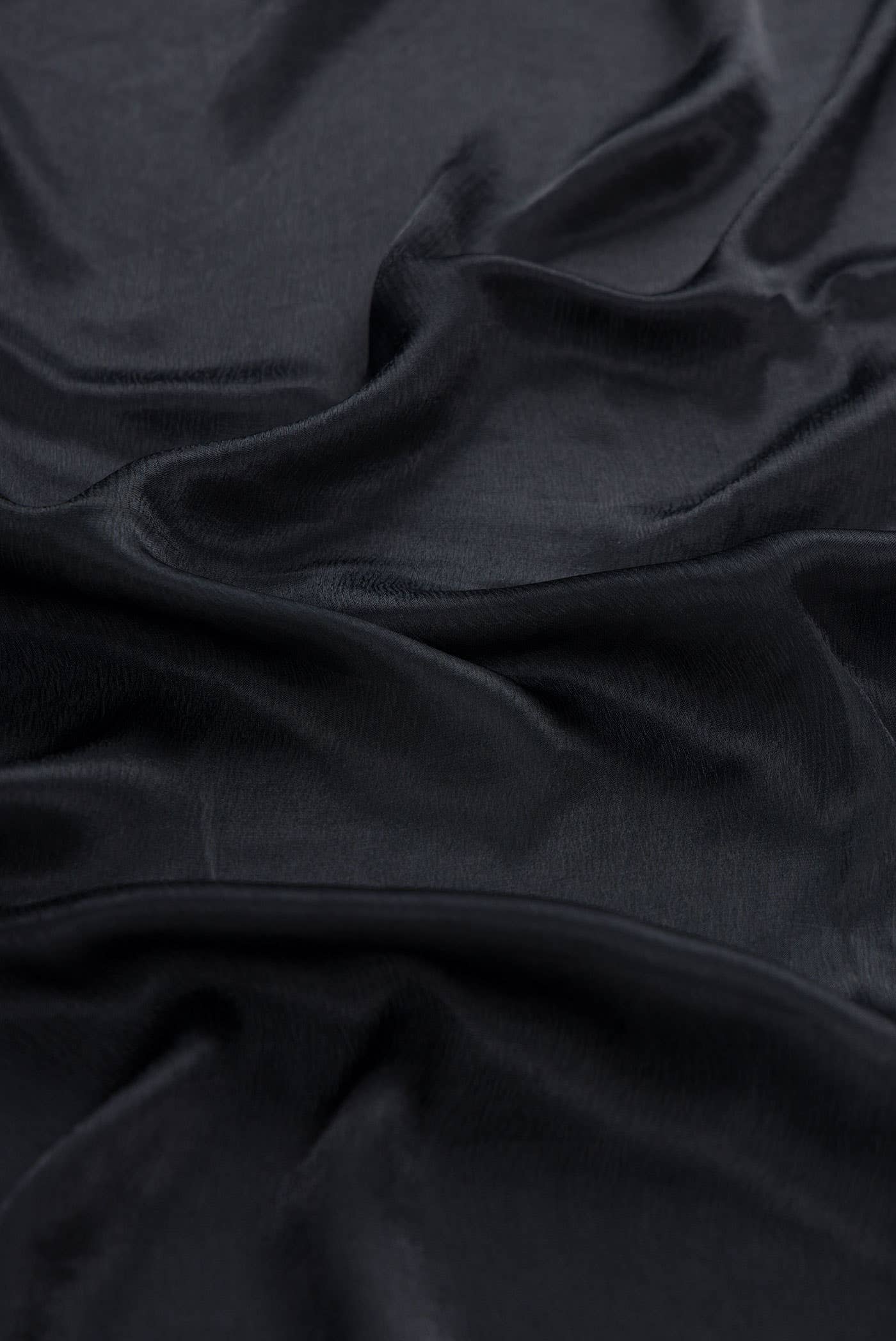 Black Mysore Crepe Saree
