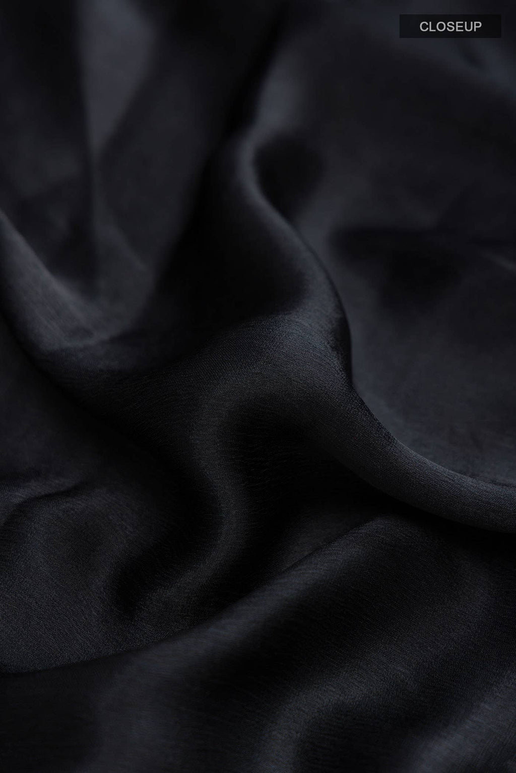 Black Satin Crepe Saree