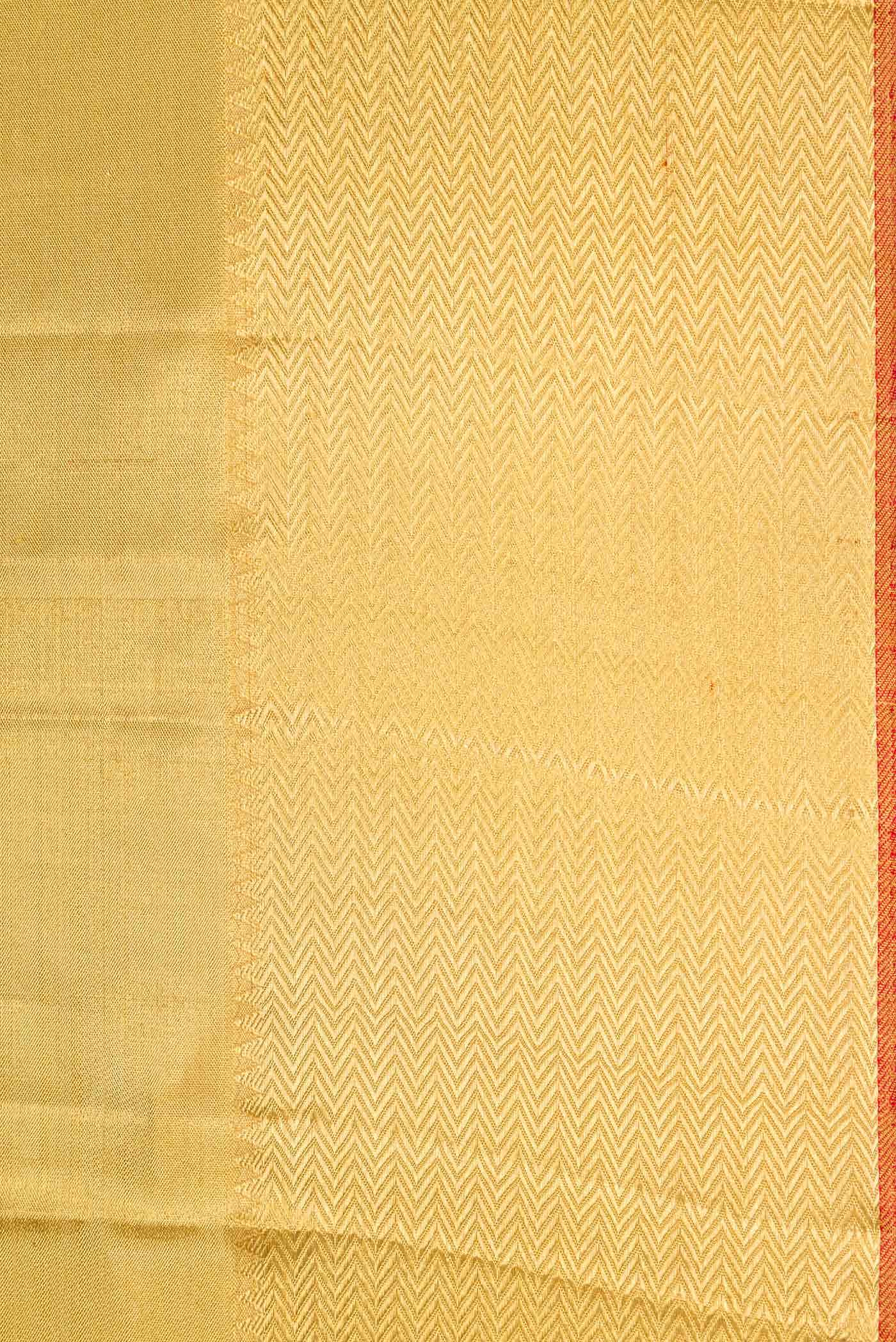 Pure Silk Pure Zari Gold Dual Tone Kanchipuram Tissue Saree