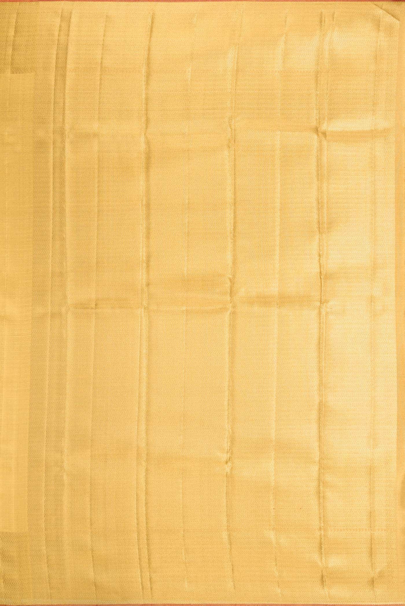 Pure Silk Pure Zari Gold Dual Tone Kanchipuram Tissue Saree