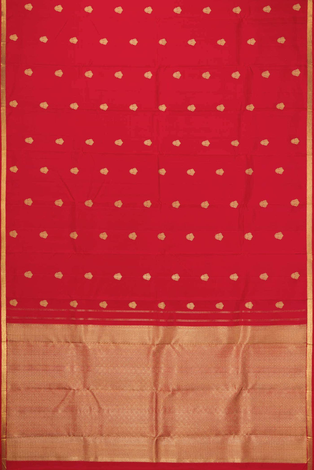 Pure Silk Pure Zari Red Dual Tone Kanchipuram Saree