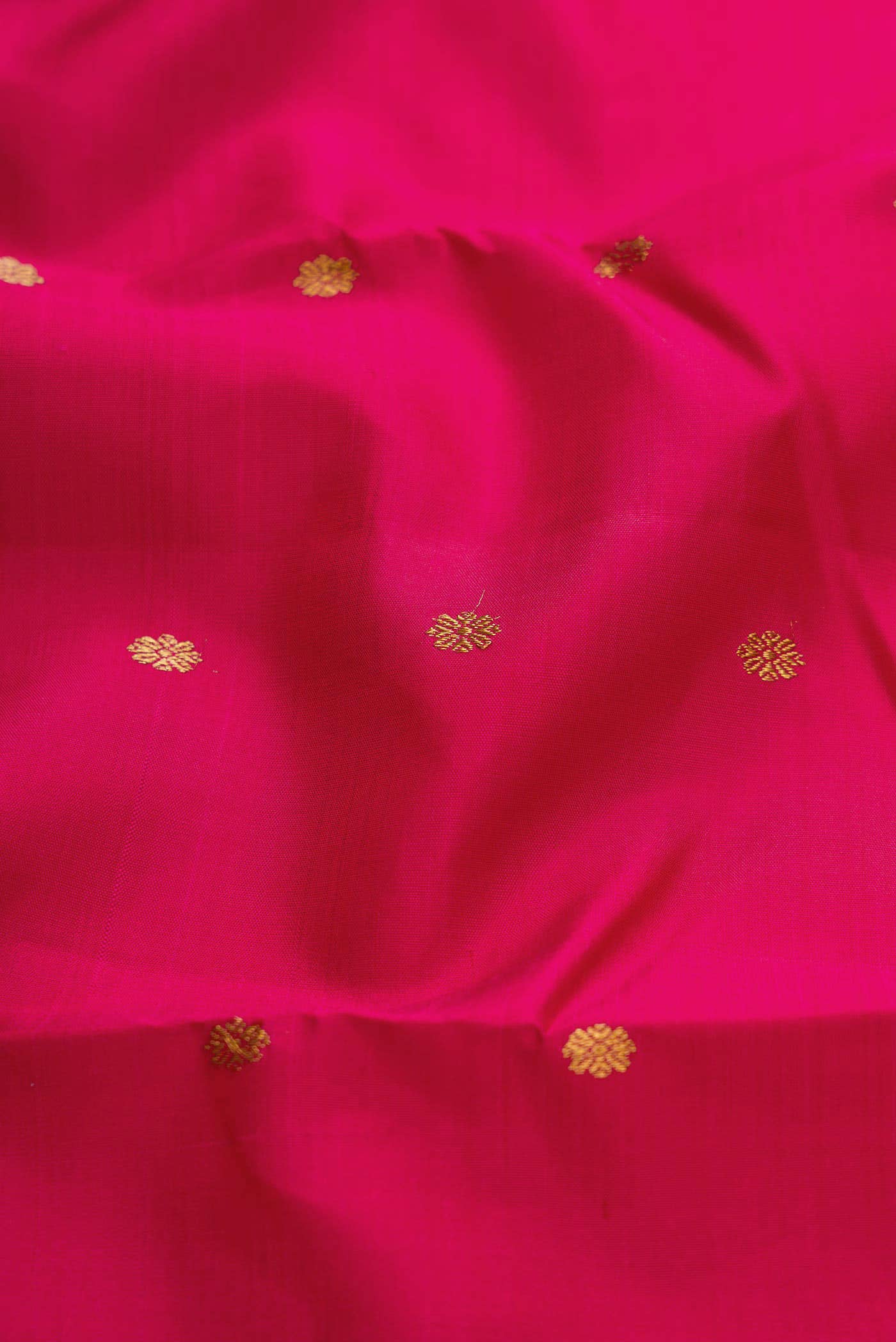 Pure Silk Pure Zari Dark Pink Dual Tone Kanchipuram Saree