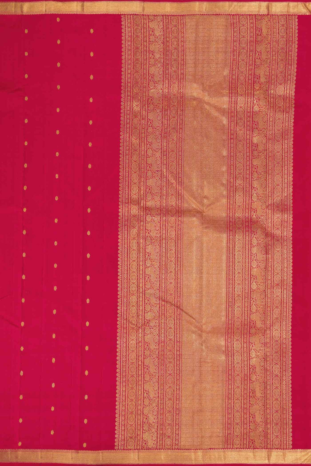 Pure Silk Pure Zari Dark Pink Dual Tone Kanchipuram Saree