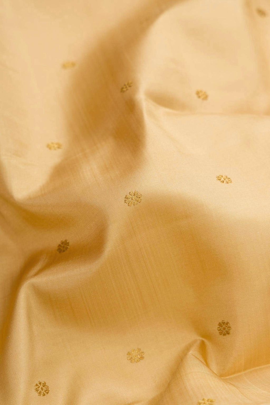 Pure Silk Pure Zari Gold Dual Tone Kanchipuram Saree