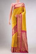 Pure Silk Pure Zari Yellow Dual Tone Kanjivaram Saree