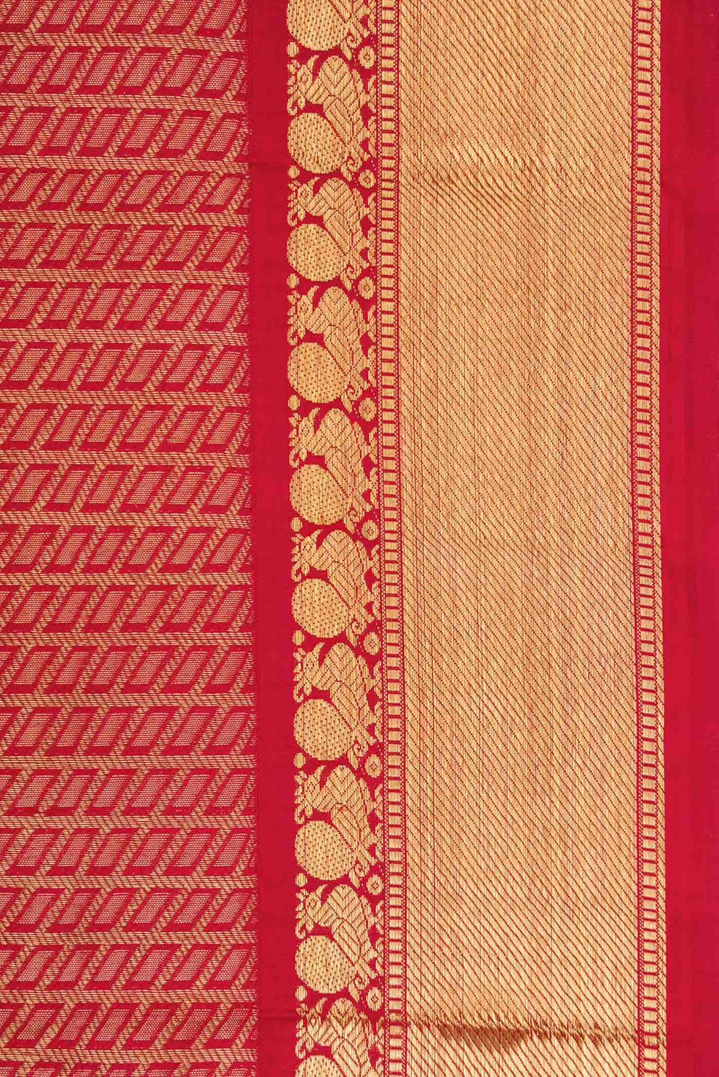 Pure Silk Pure Zari Red Kanchipuram Saree