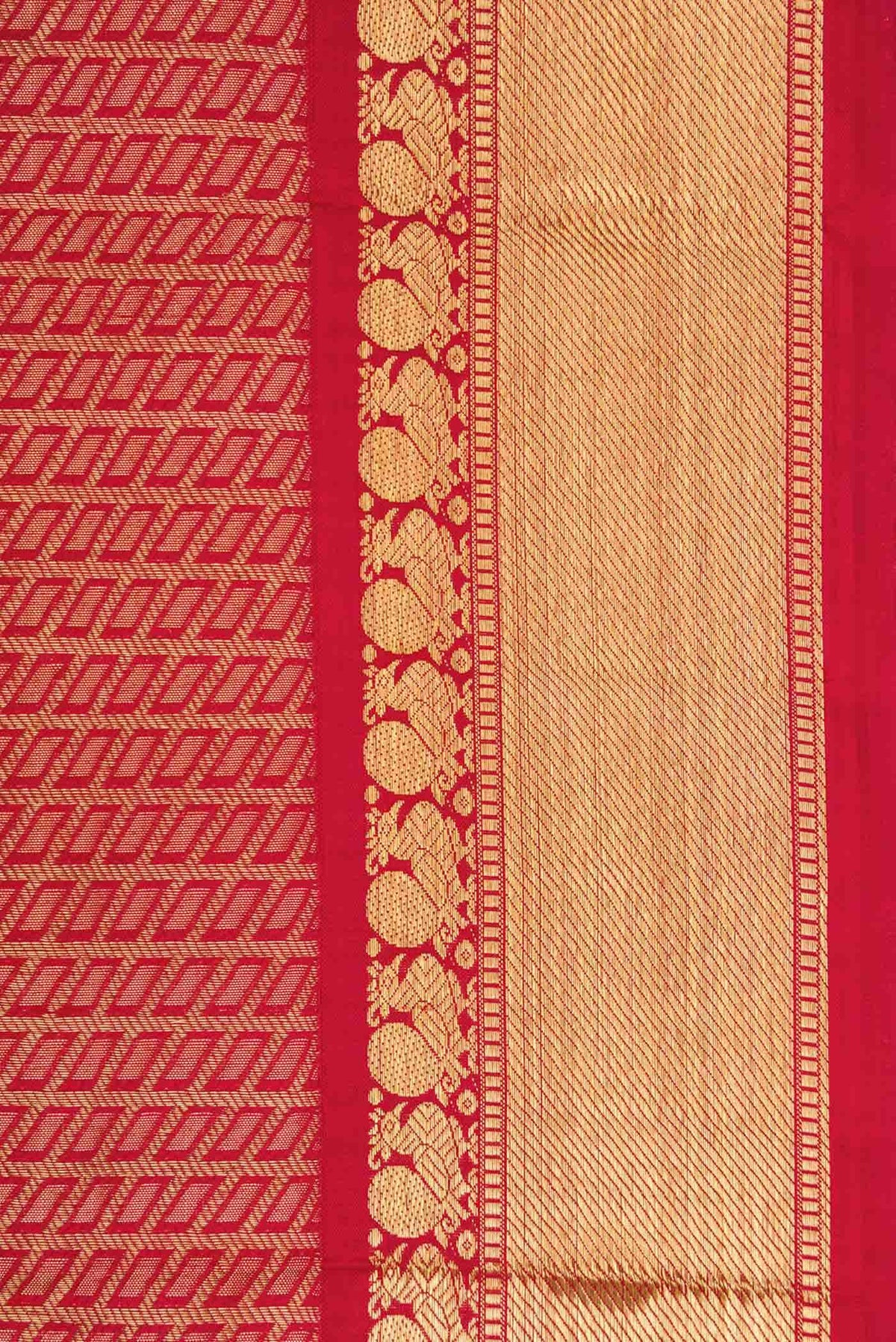 Pure Silk Pure Zari Red Kanjivaram Saree