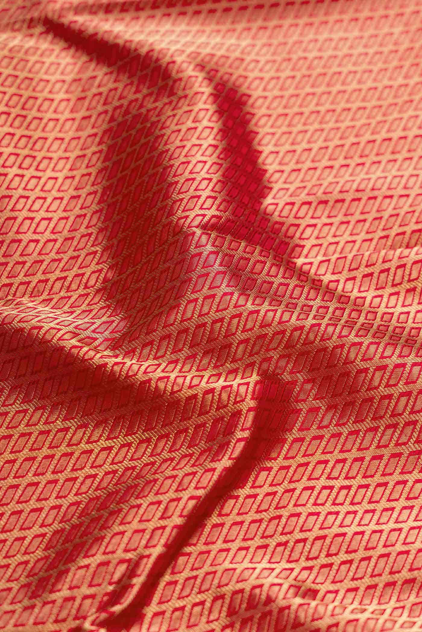 Pure Silk Pure Zari Red Kanchipuram Saree