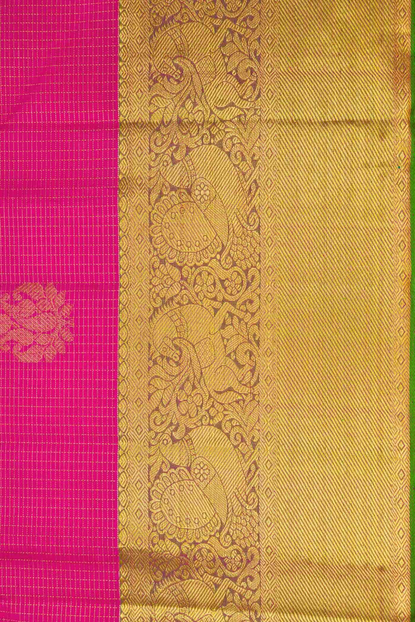Pink Dual Tone Kanchipuram Silk Saree