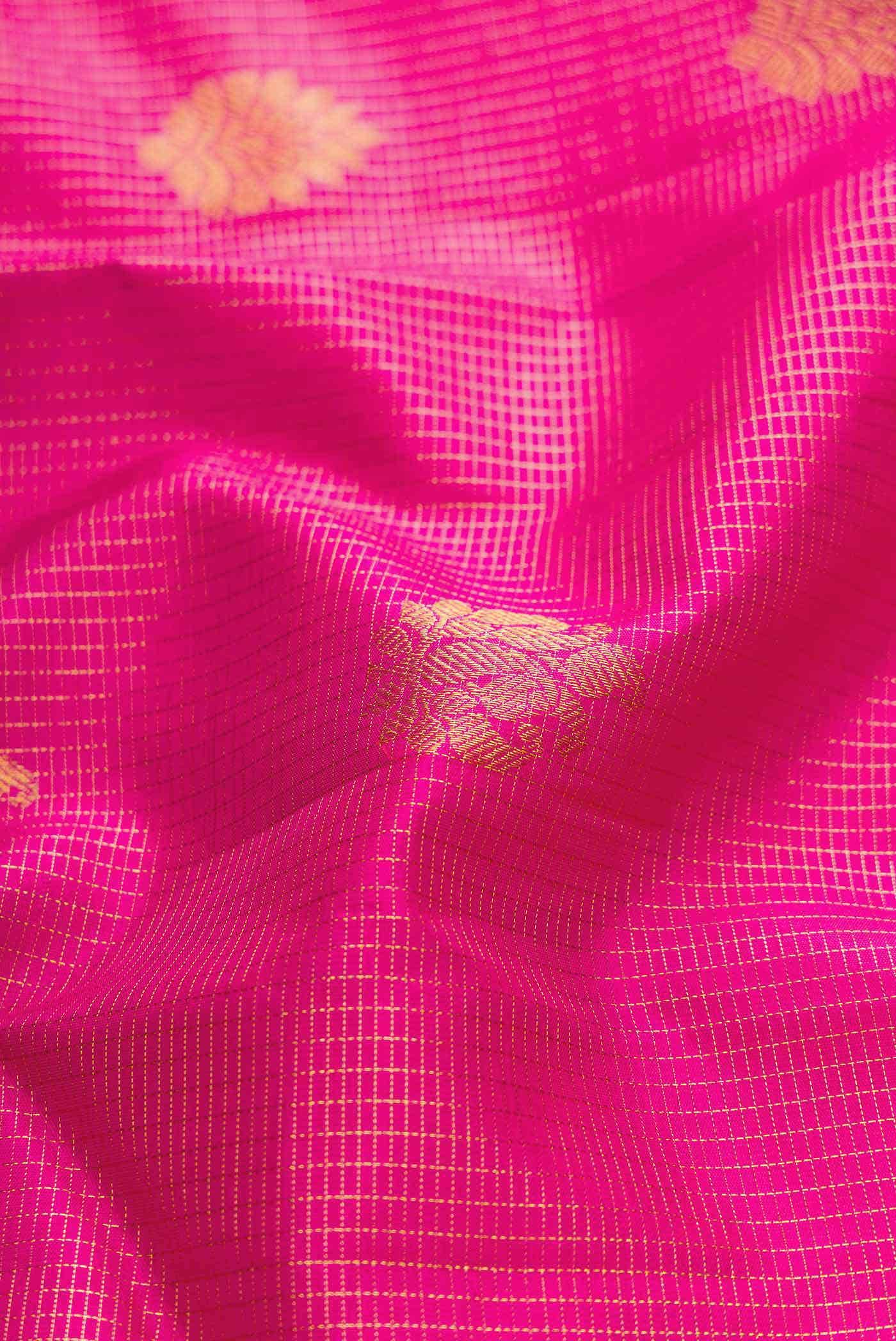 Pink Dual Tone Kanchipuram Silk Saree