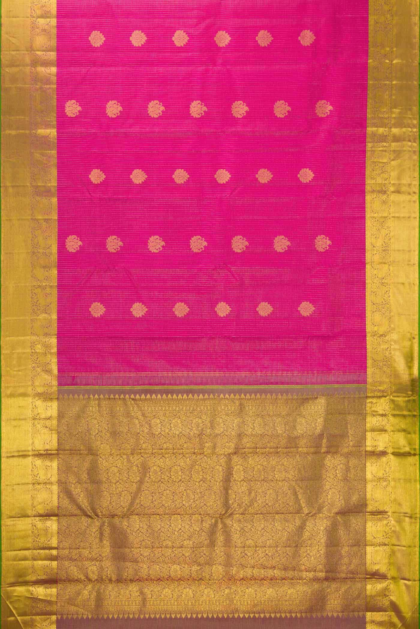 Pink Dual Tone Kanchipuram Silk Saree