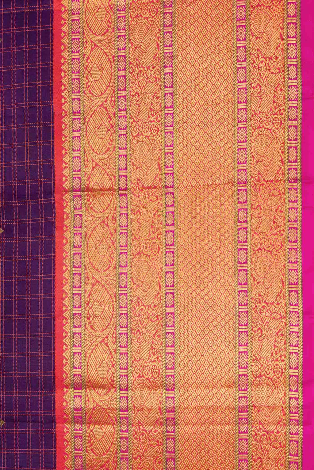 Purple Dual Tone Kanchipuram Silk Saree