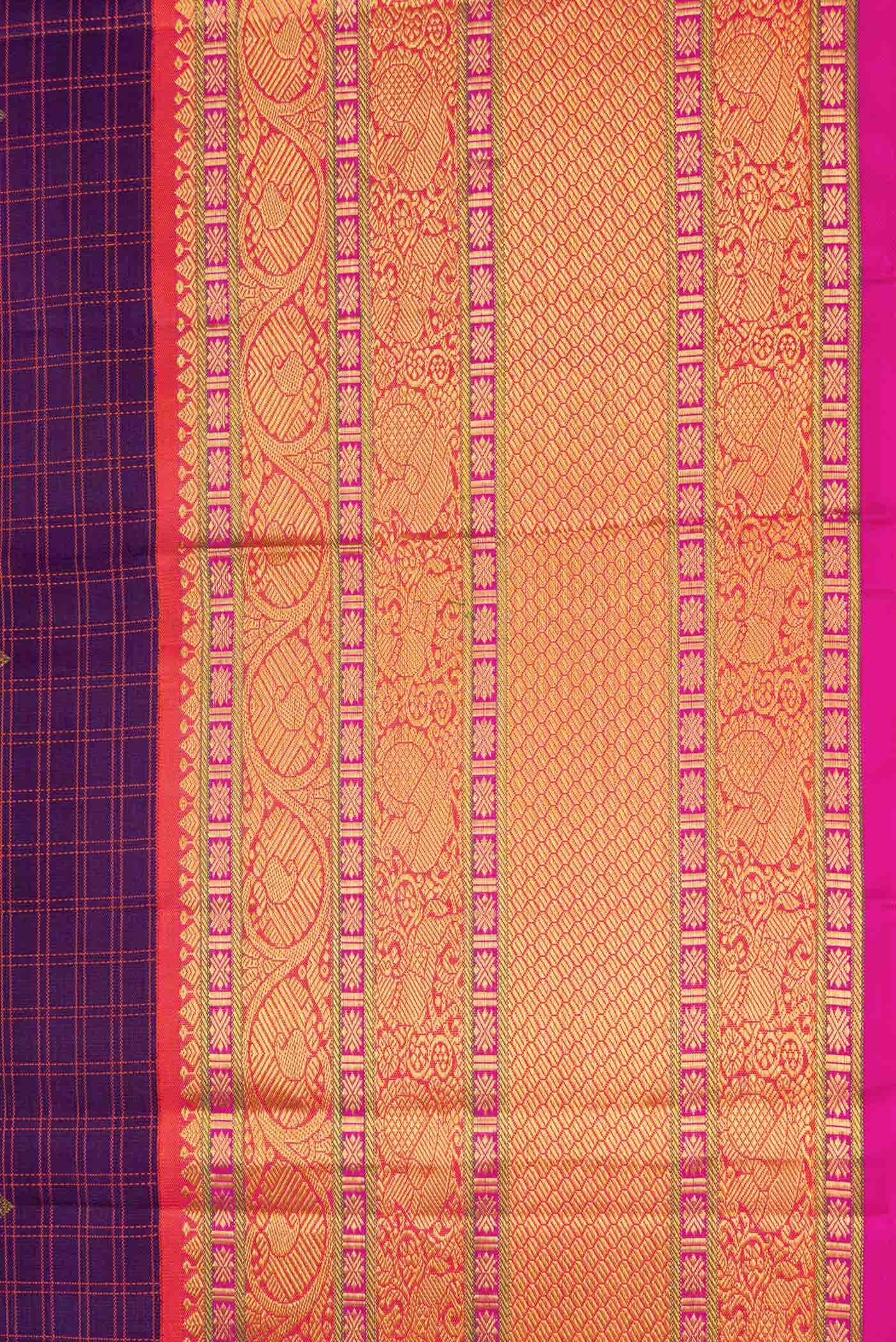 Purple Dual Tone Kanchipuram Silk Saree