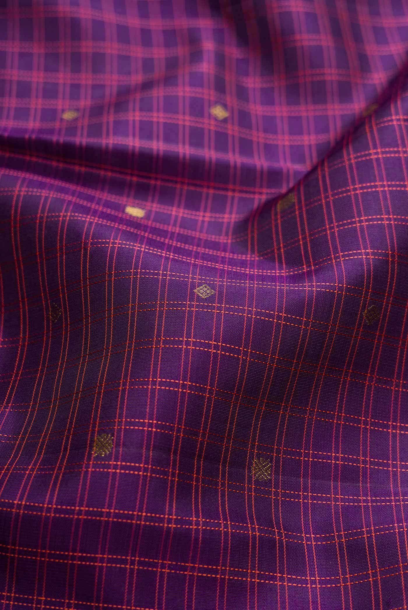 Purple Dual Tone Kanchipuram Silk Saree