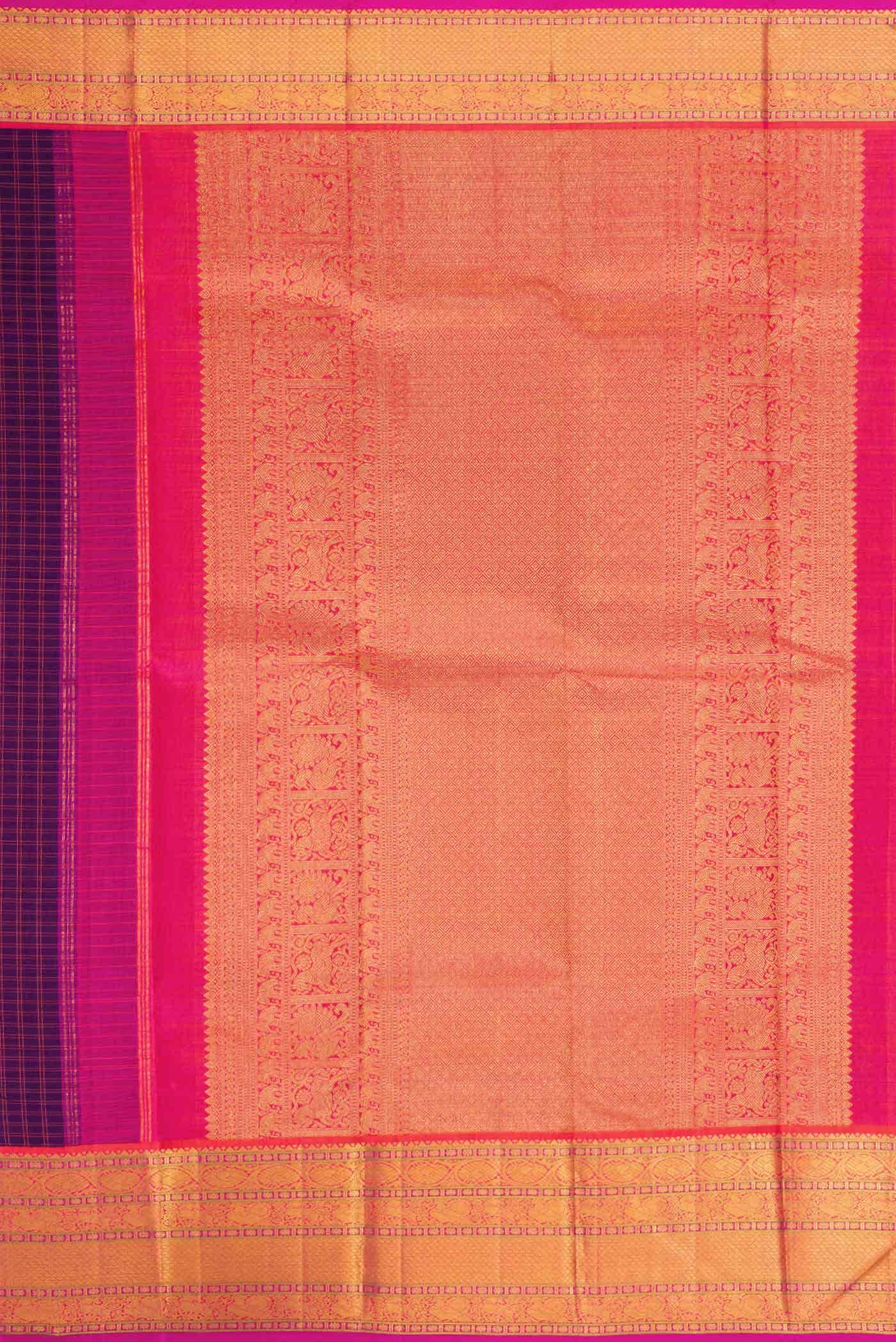 Purple Dual Tone Kanchipuram Silk Saree