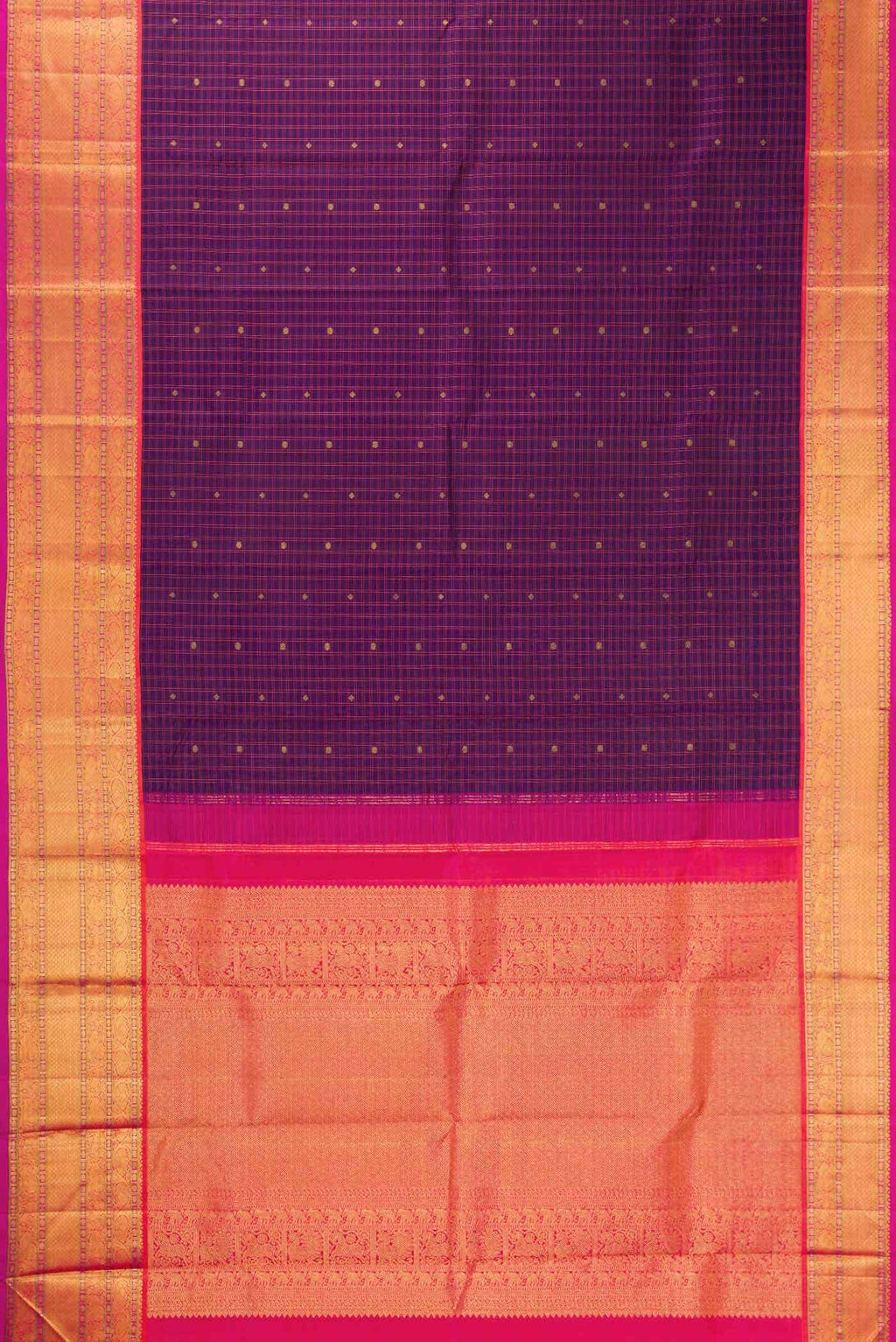 Purple Dual Tone Kanchipuram Silk Saree