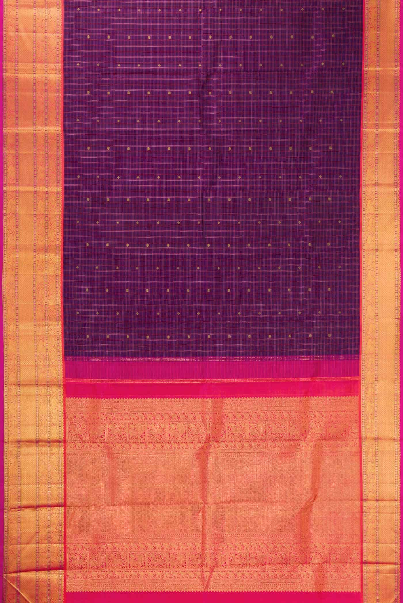 Purple Dual Tone Kanchipuram Silk Saree