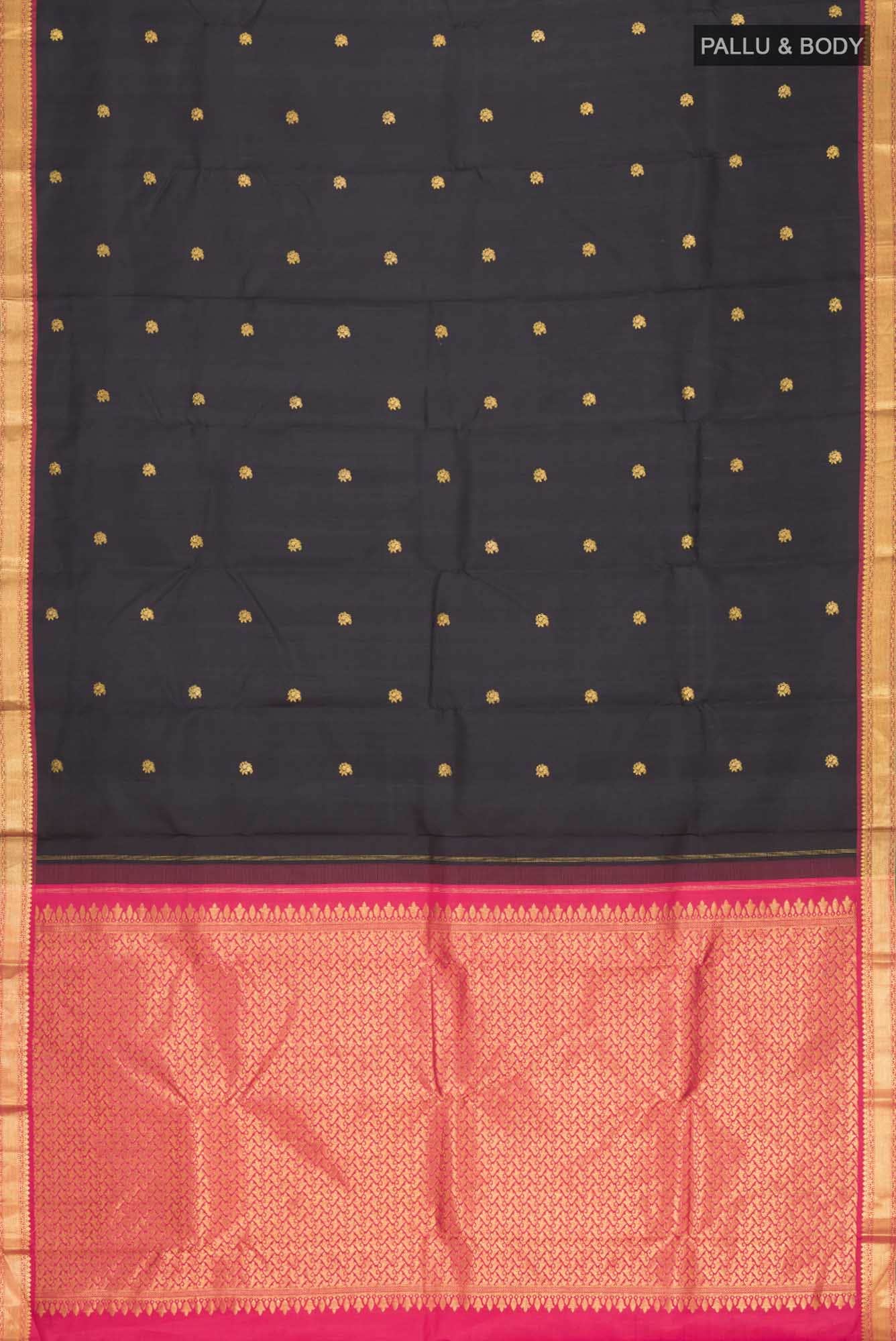 Black Kanchipuram Silk Saree