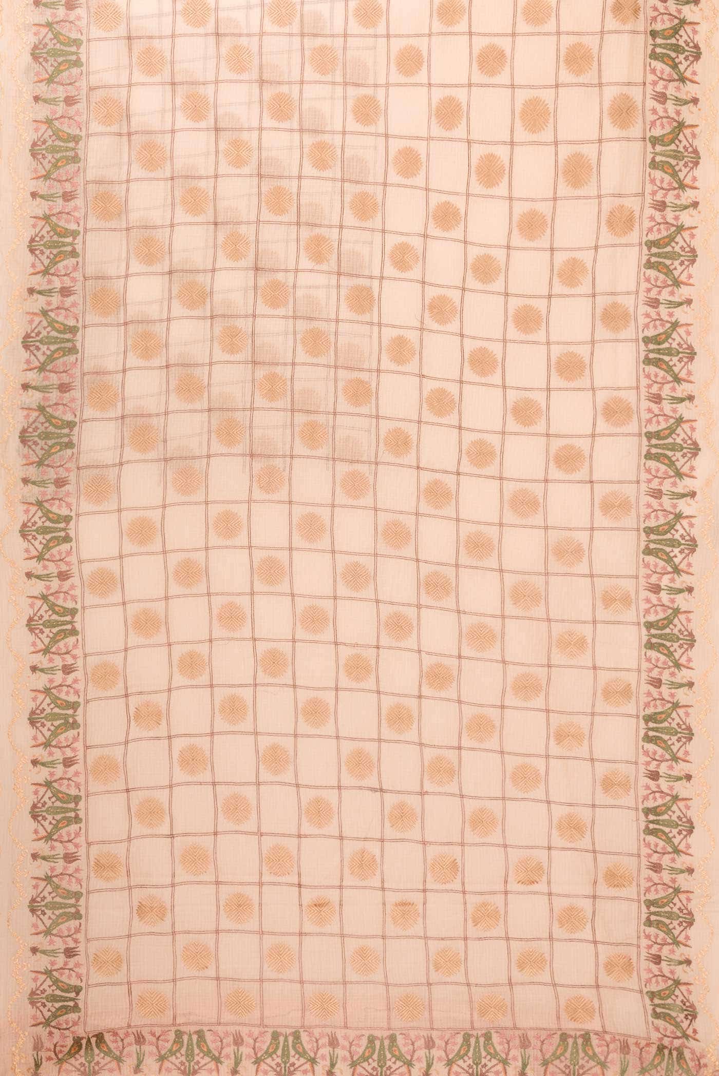 Rose Gold Dual Tone Kota Silk Saree