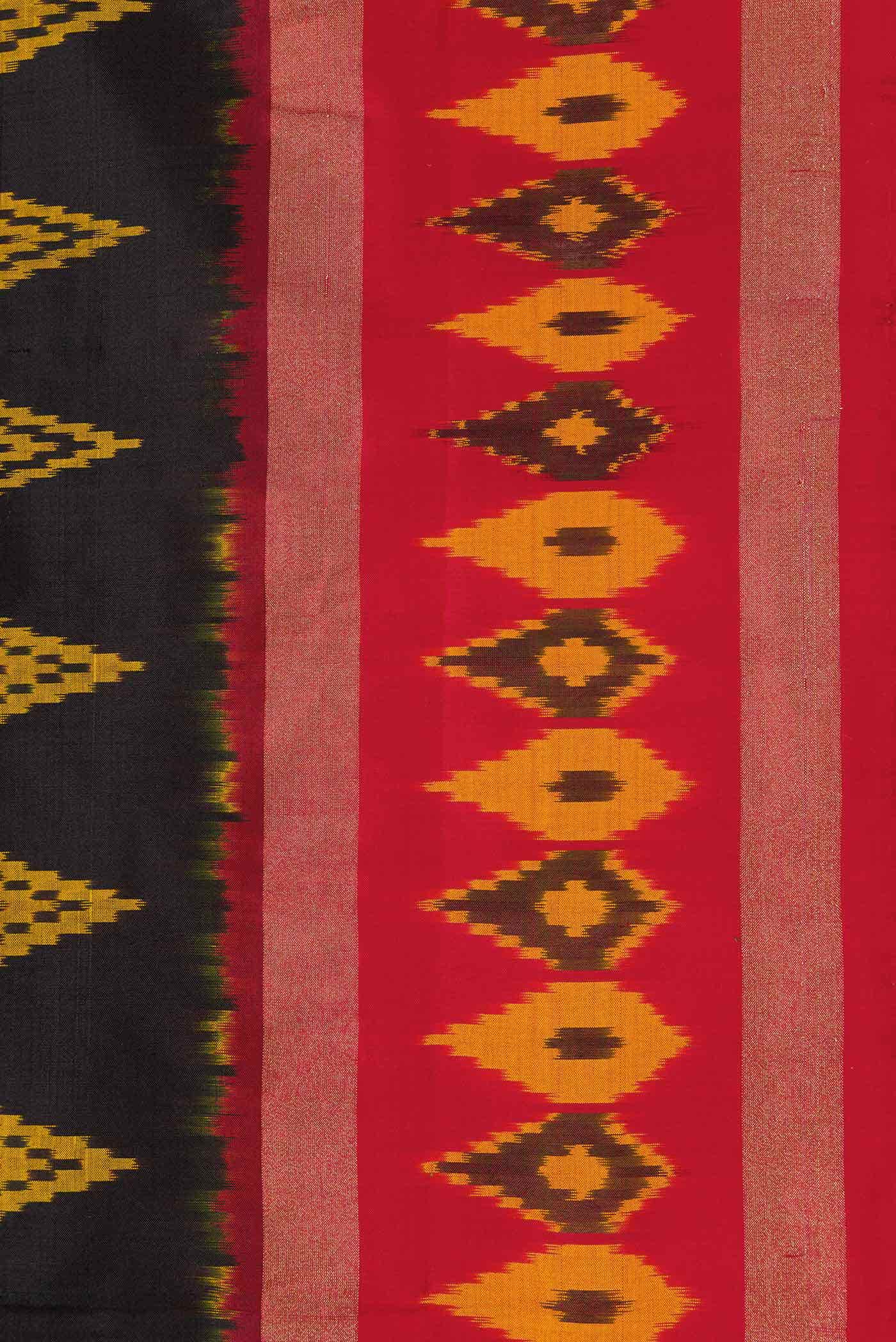 Black Pochampally Silk Saree