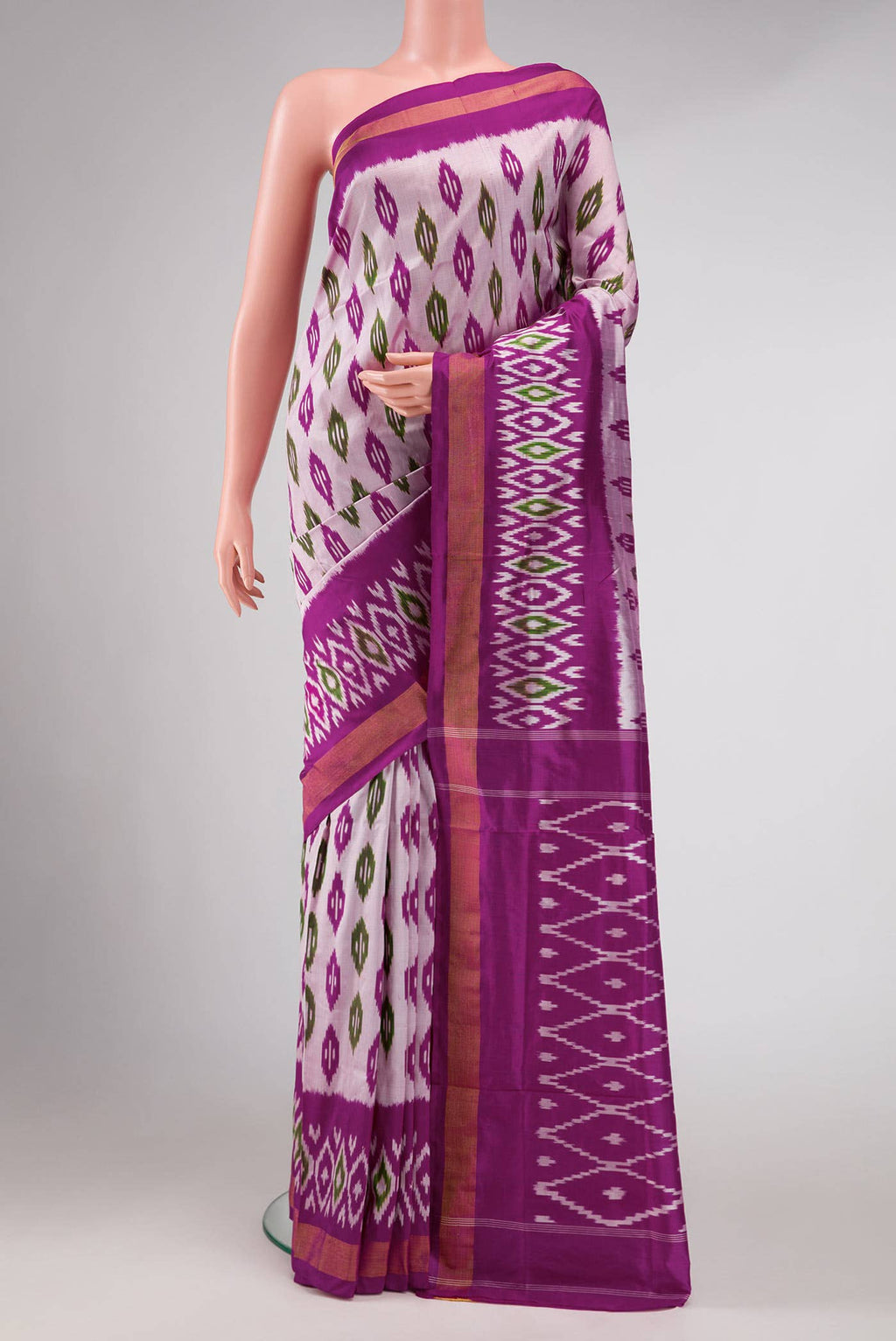 Lilac Dual Tone Pochampally Silk Saree