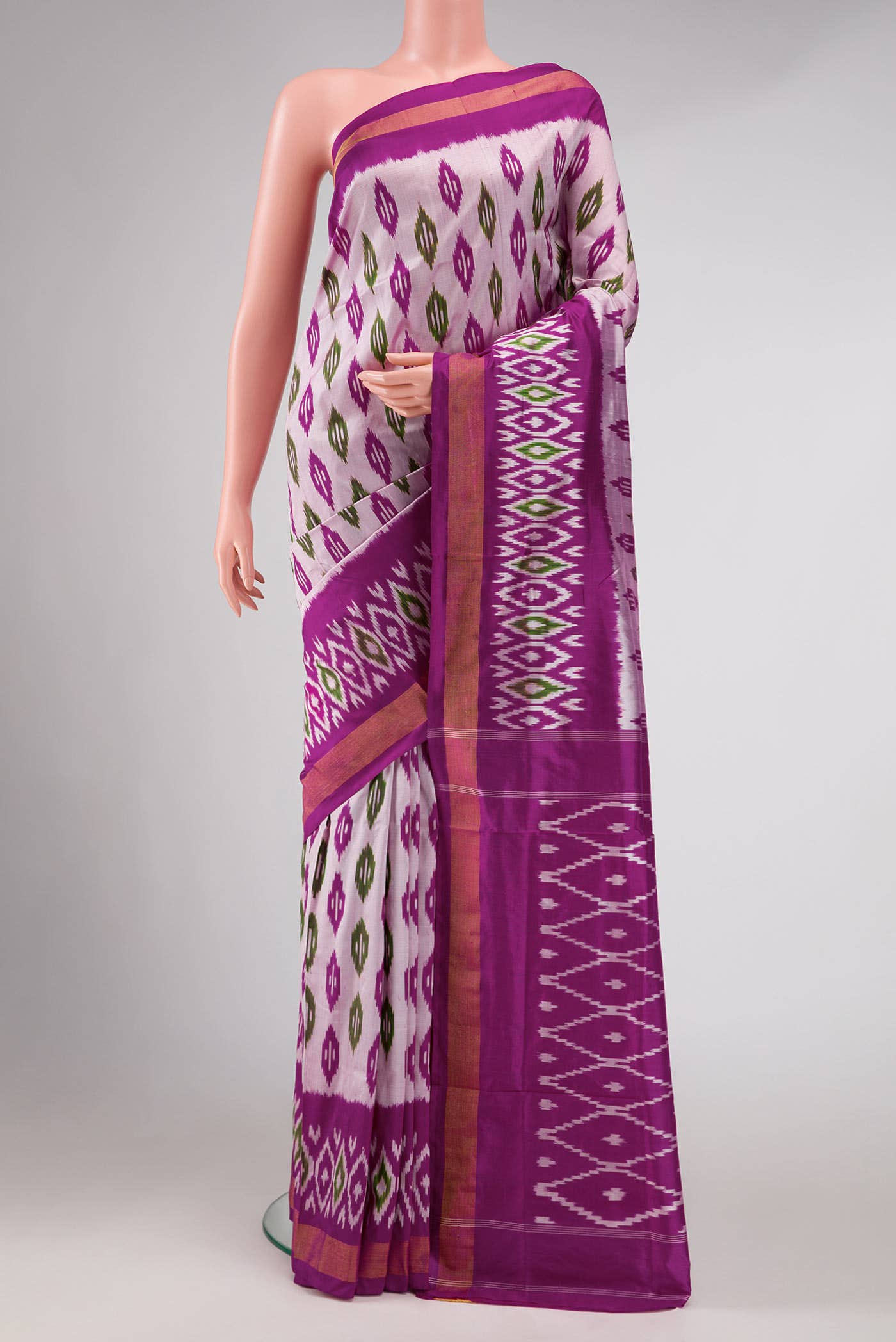 Lilac Dual Tone Pochampally Silk Saree
