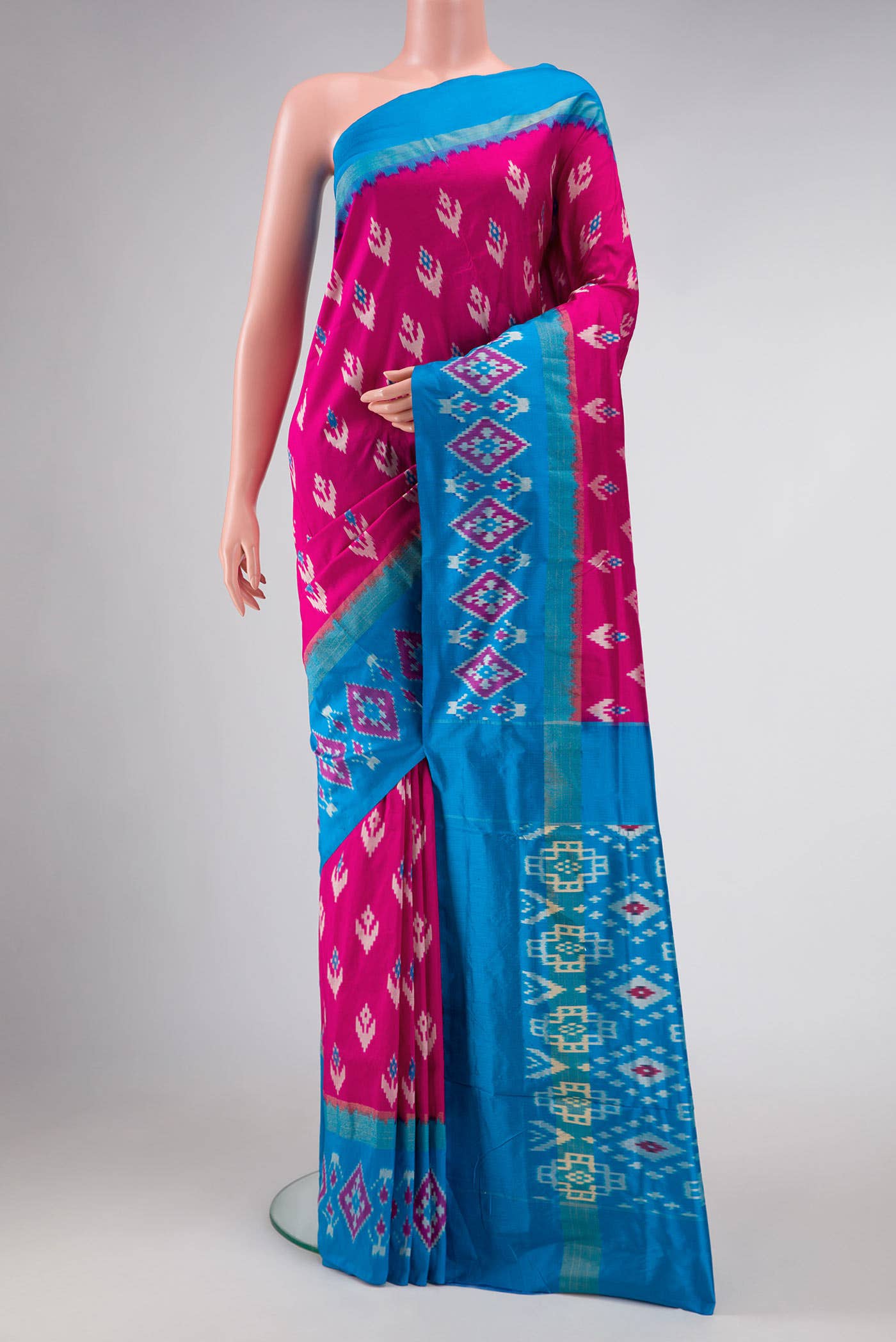 Pink Pochampally Silk Saree