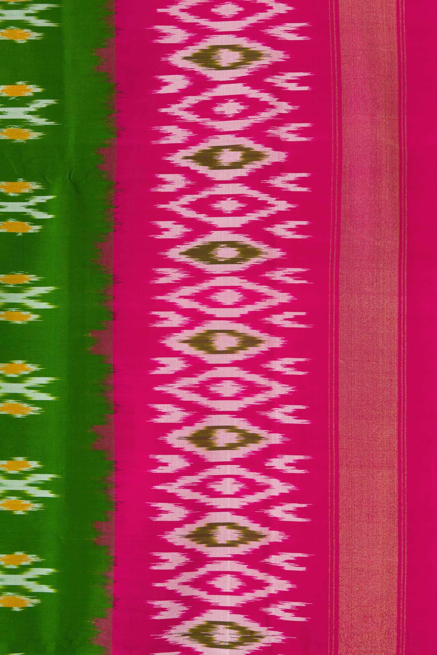 Green Double Ikat Saree