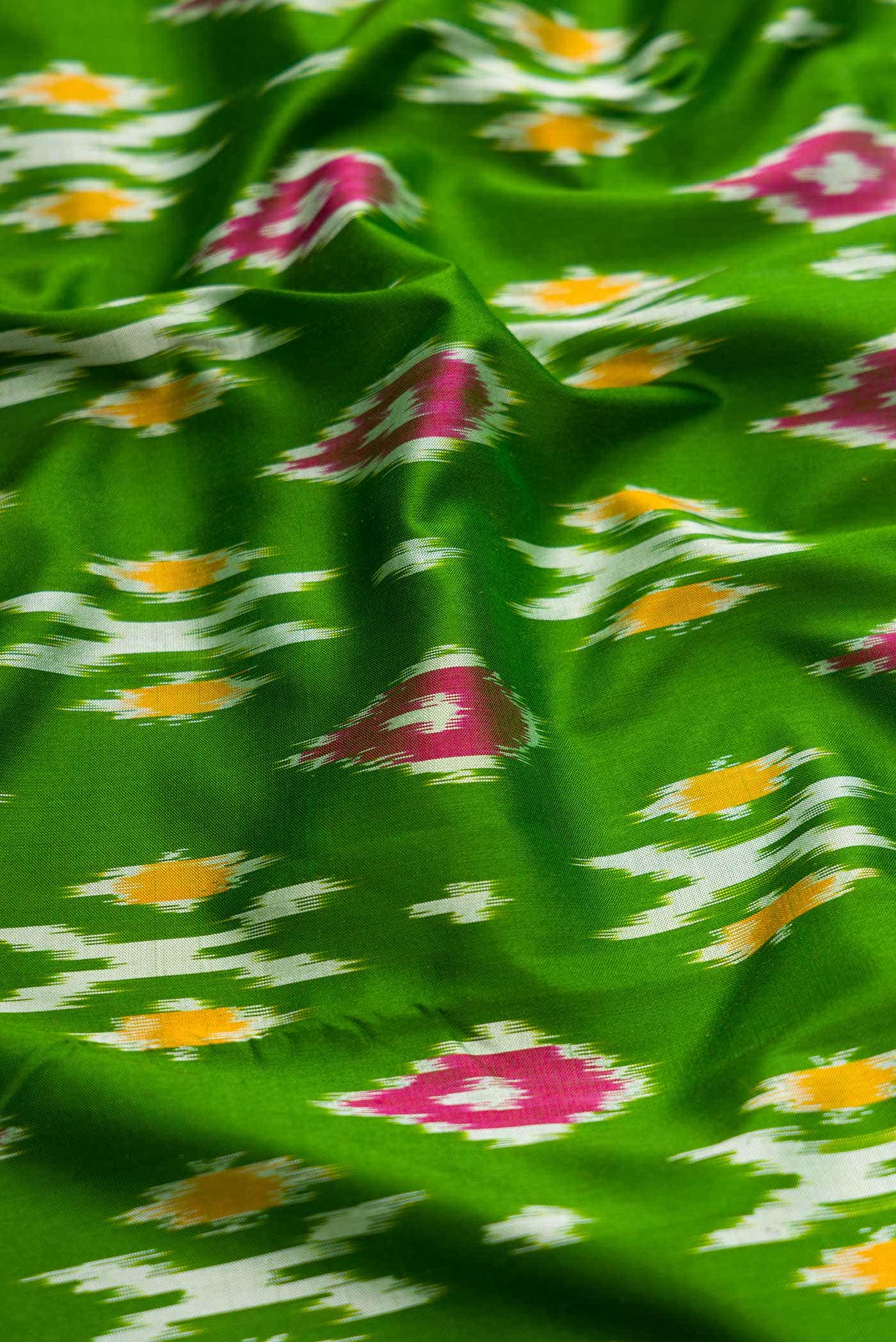 Green Double Ikat Saree