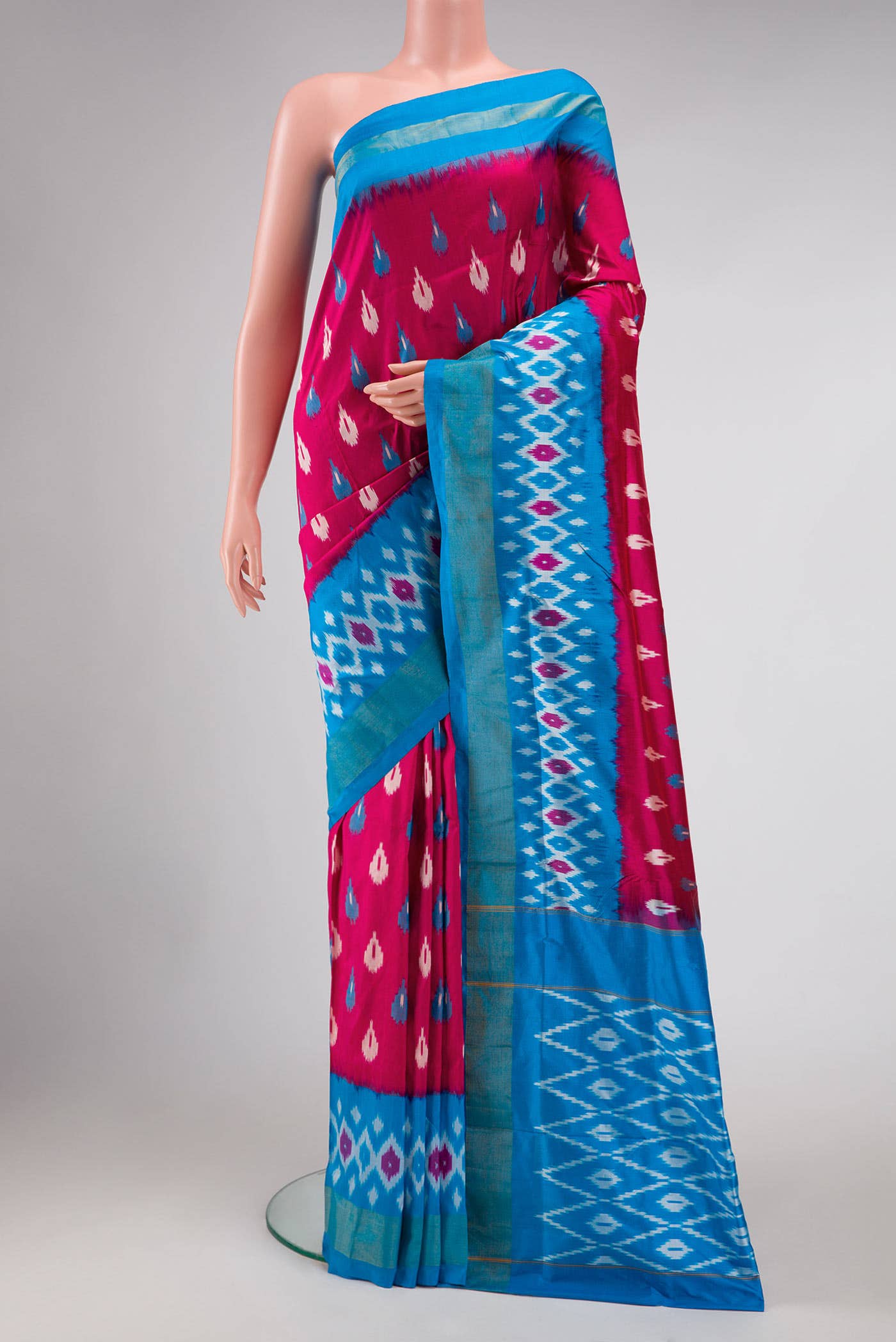 Pink Pochampally Silk Saree