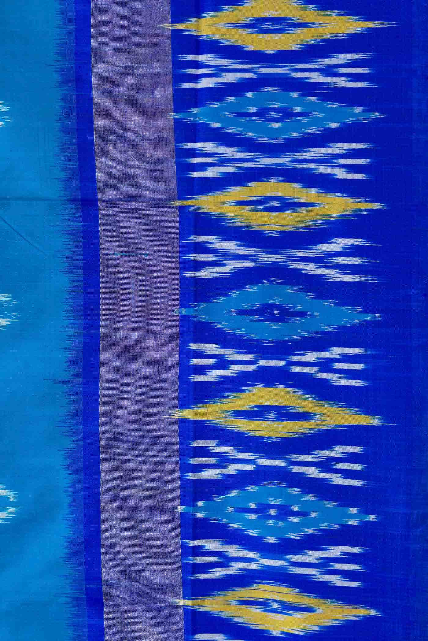 Sky Blue Pochampally Silk Saree