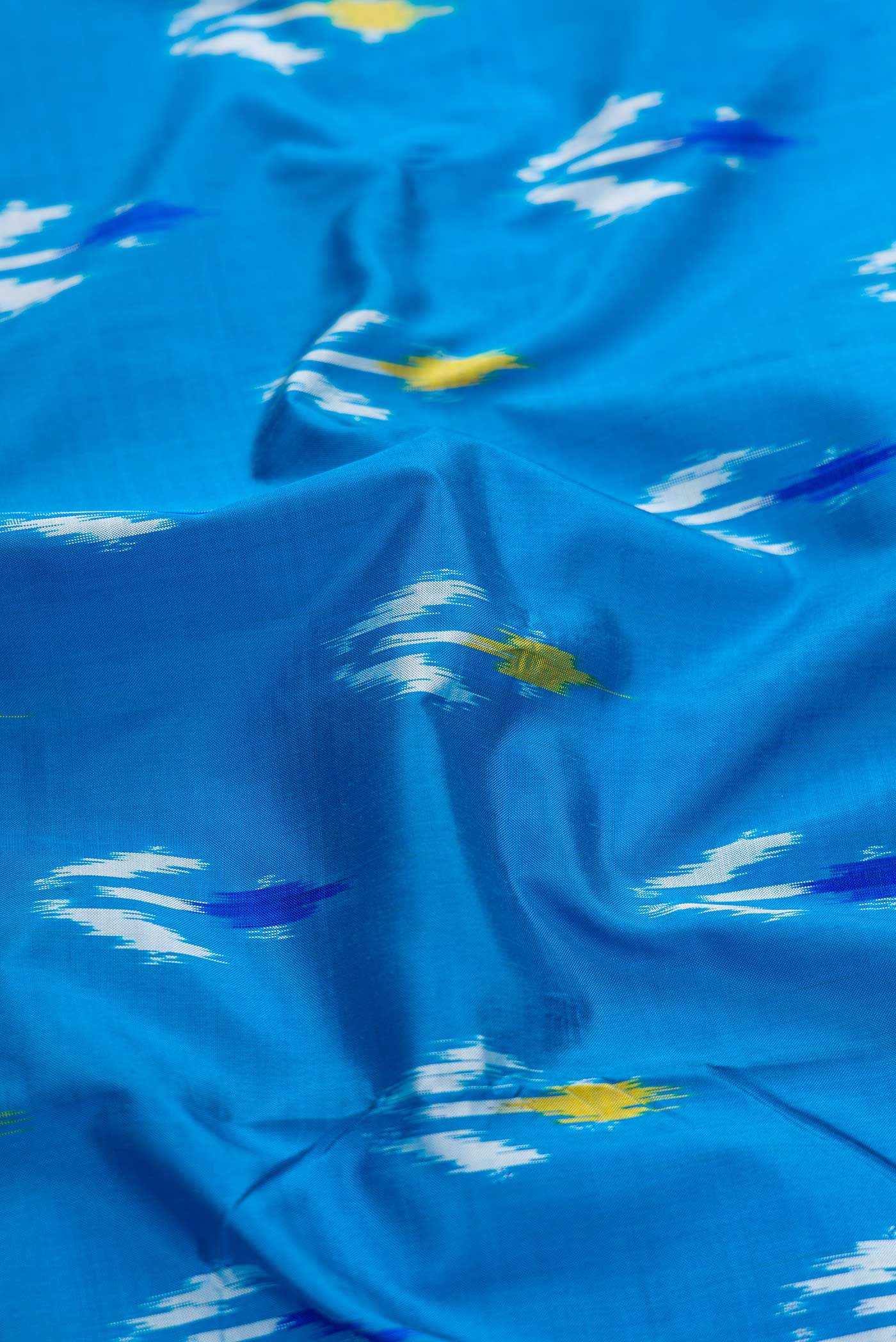 Sky Blue Pochampally Silk Saree