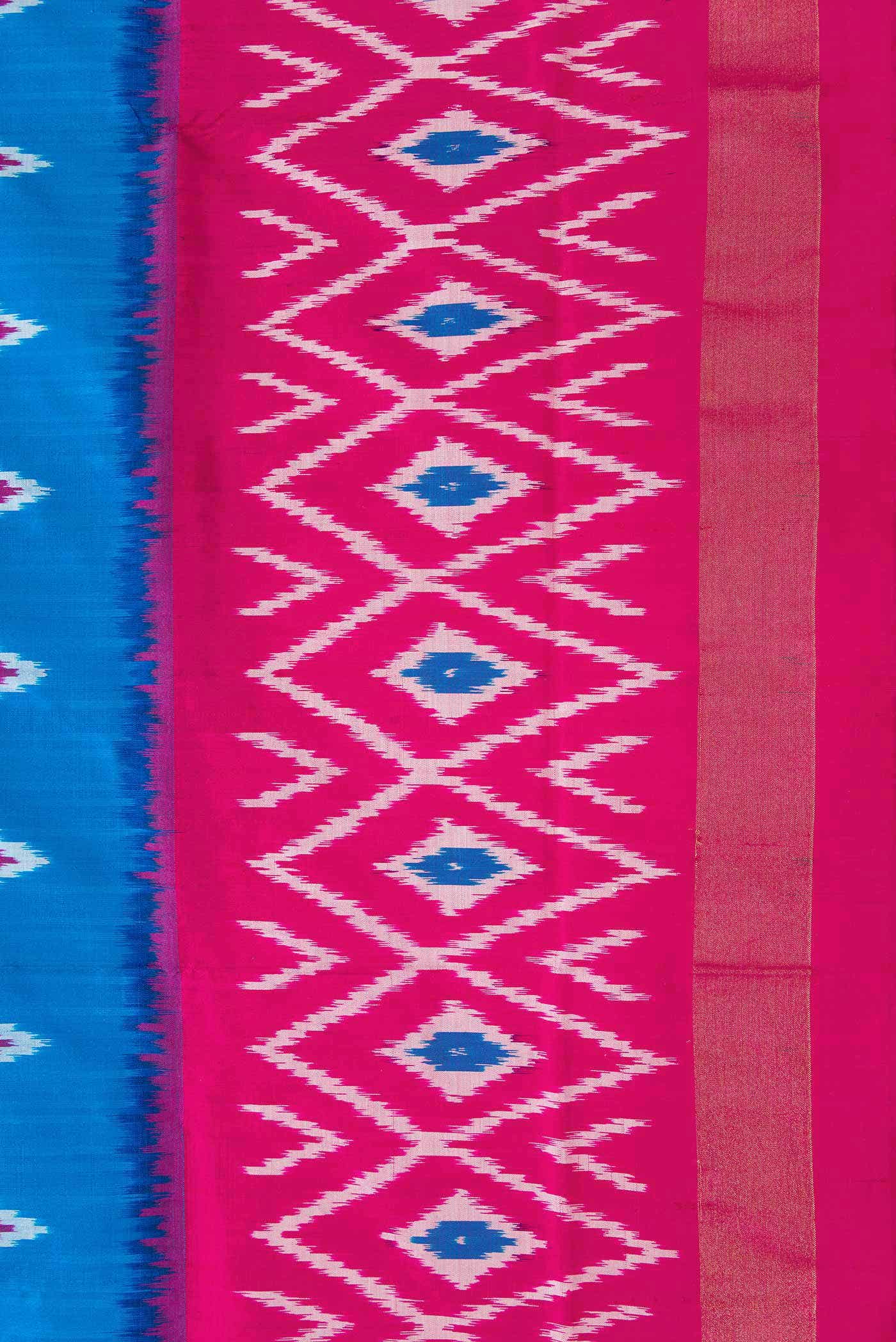Sky Blue Pochampally Silk Saree