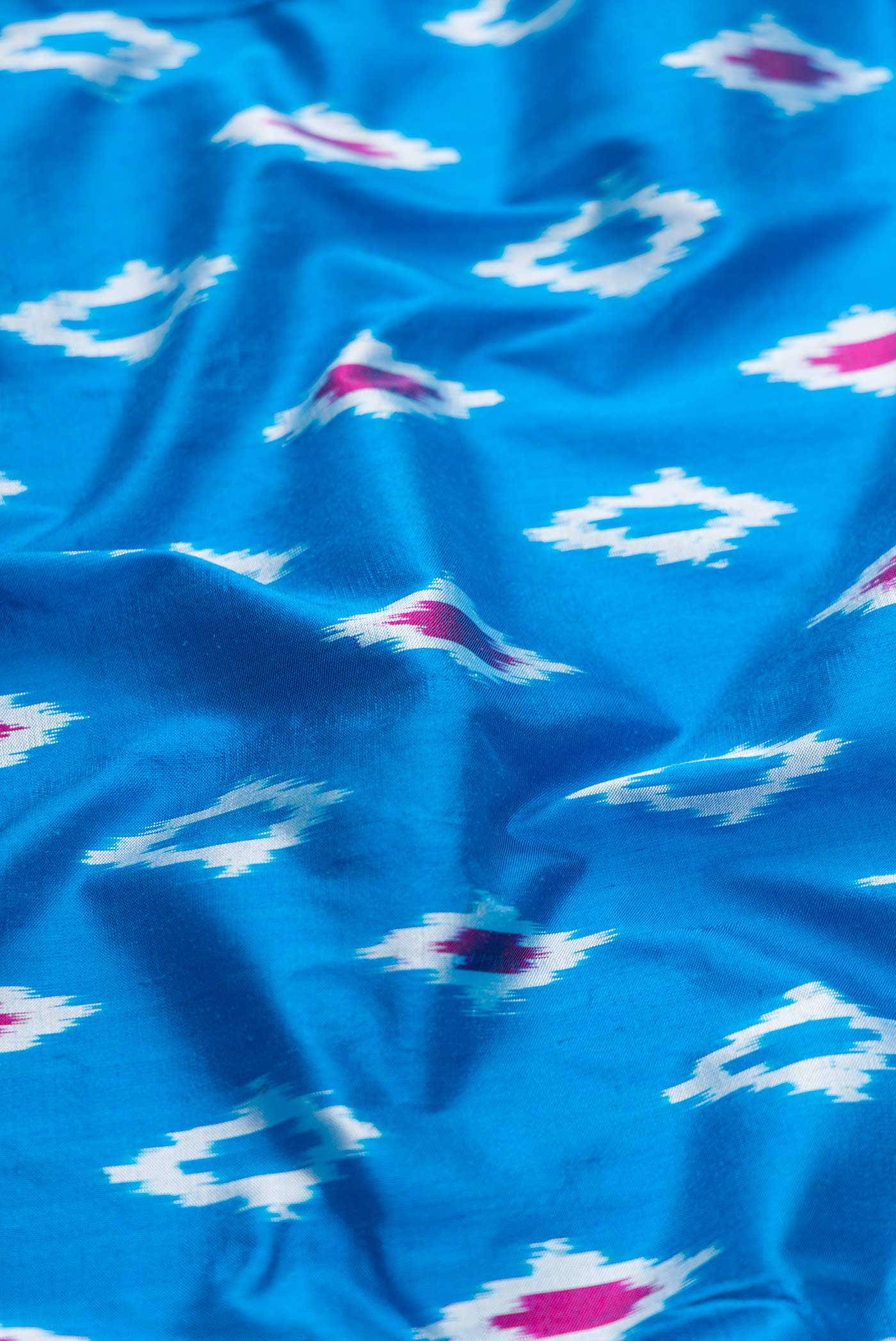 Sky Blue Pochampally Silk Saree