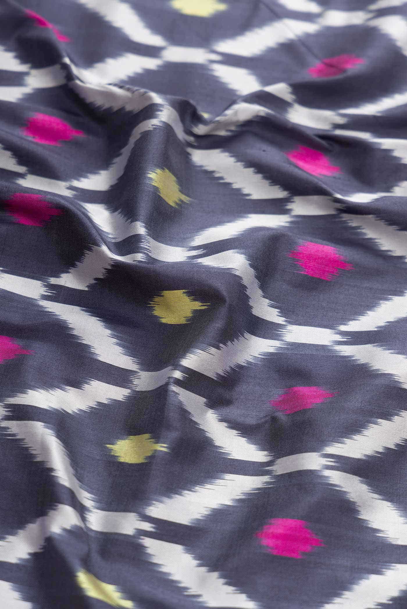 Grey Pochampally Silk Saree