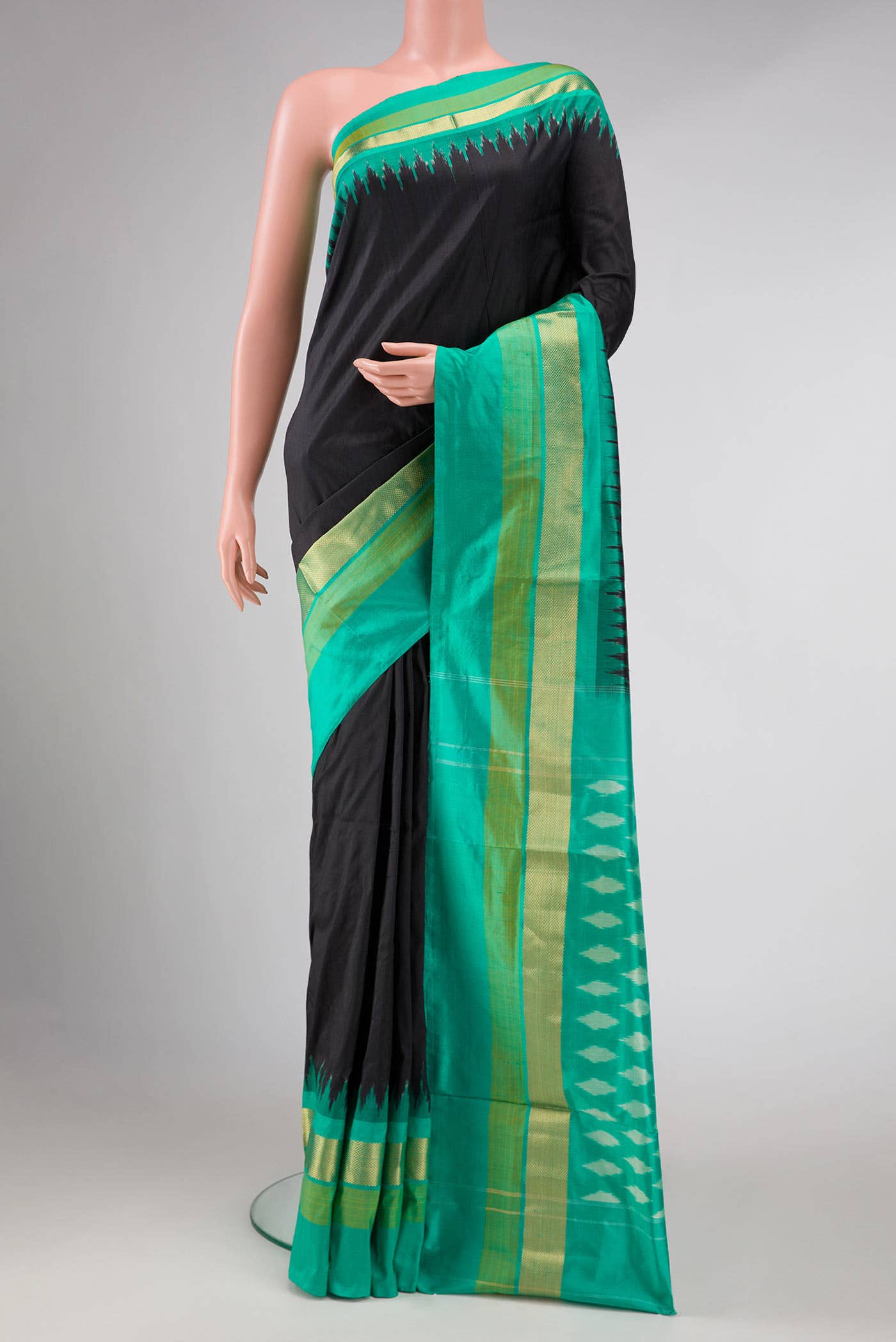 Black Pochampally Silk Saree