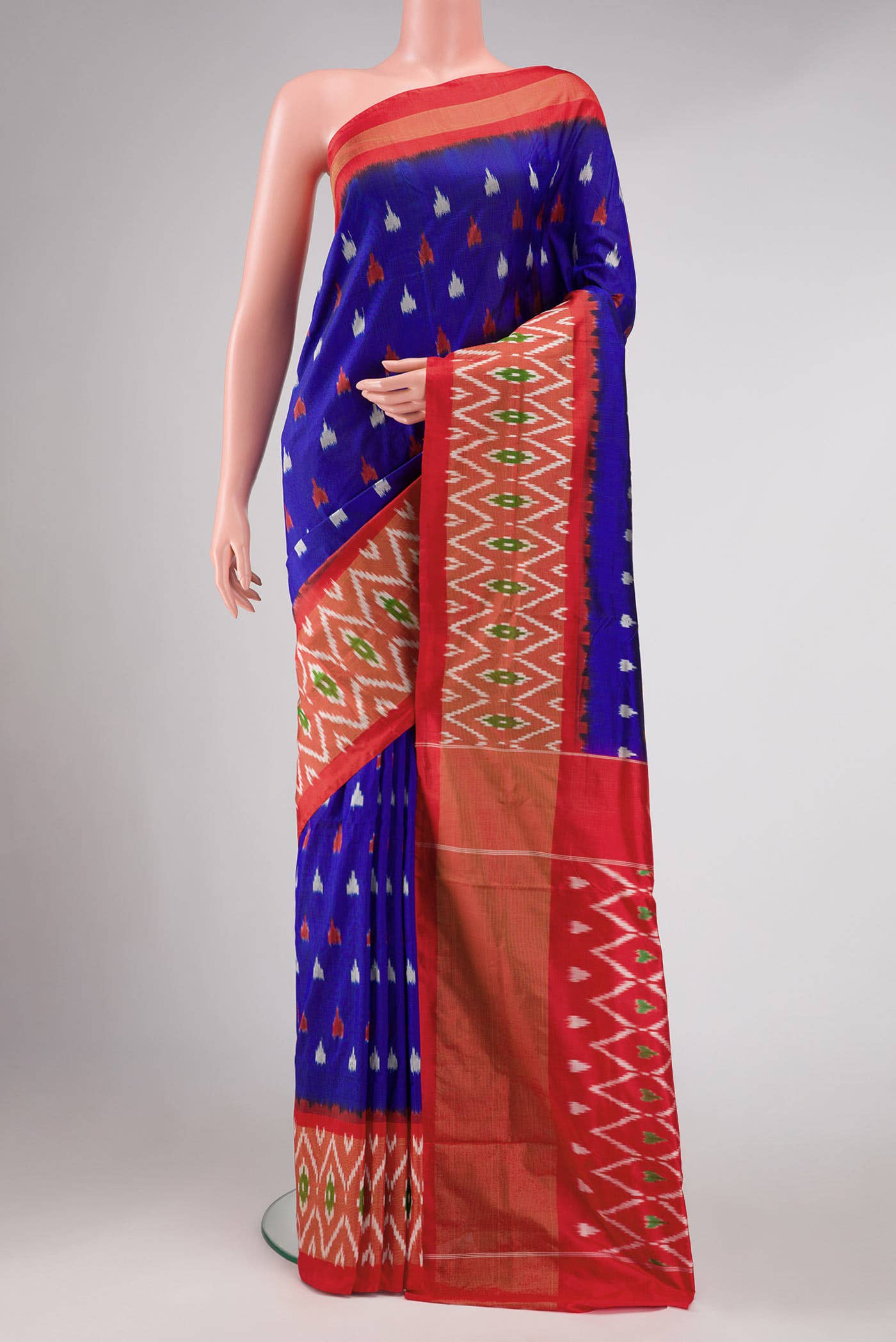 Royal Blue Pochampally Silk Saree