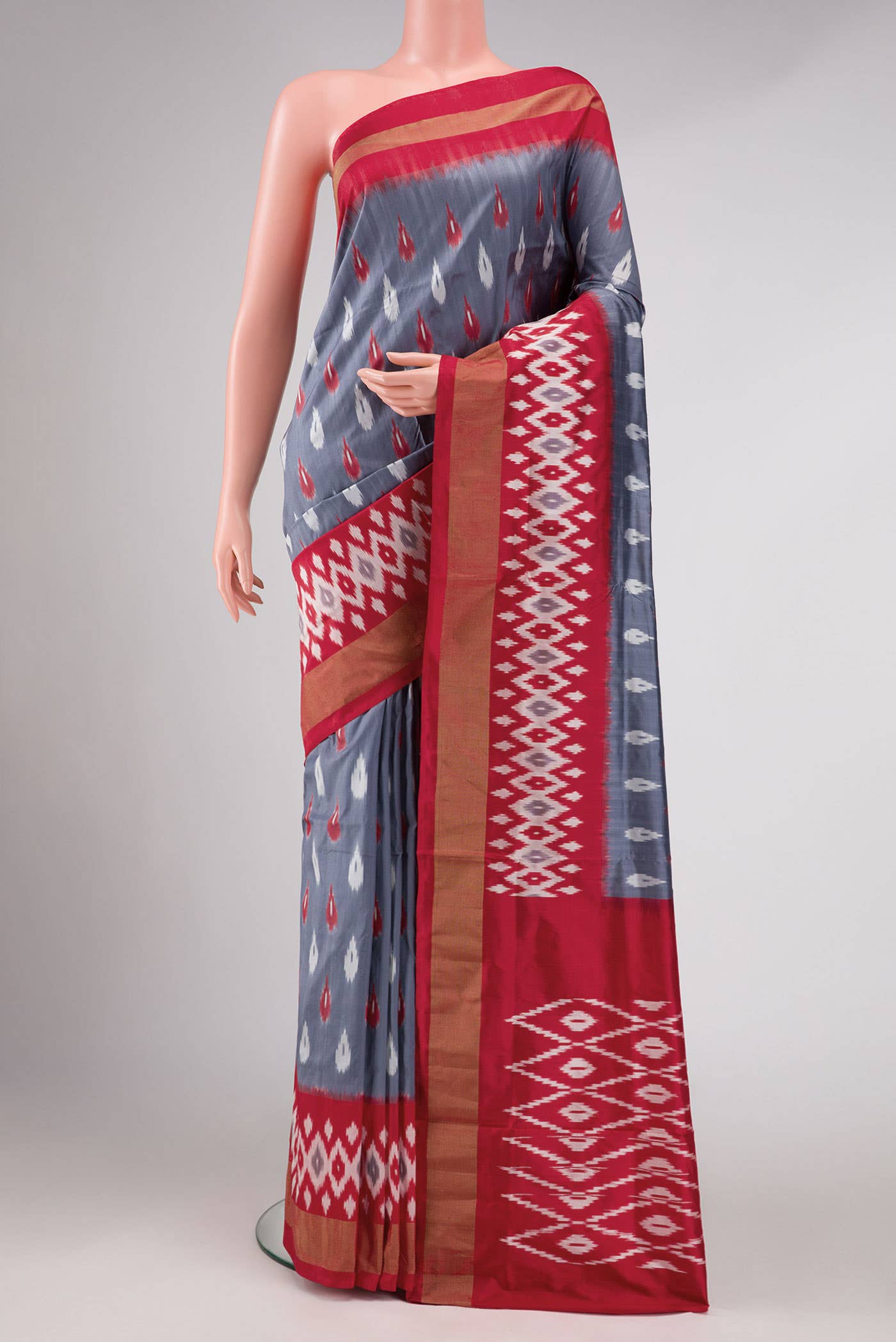 Sky Blue Pochampally Silk Saree