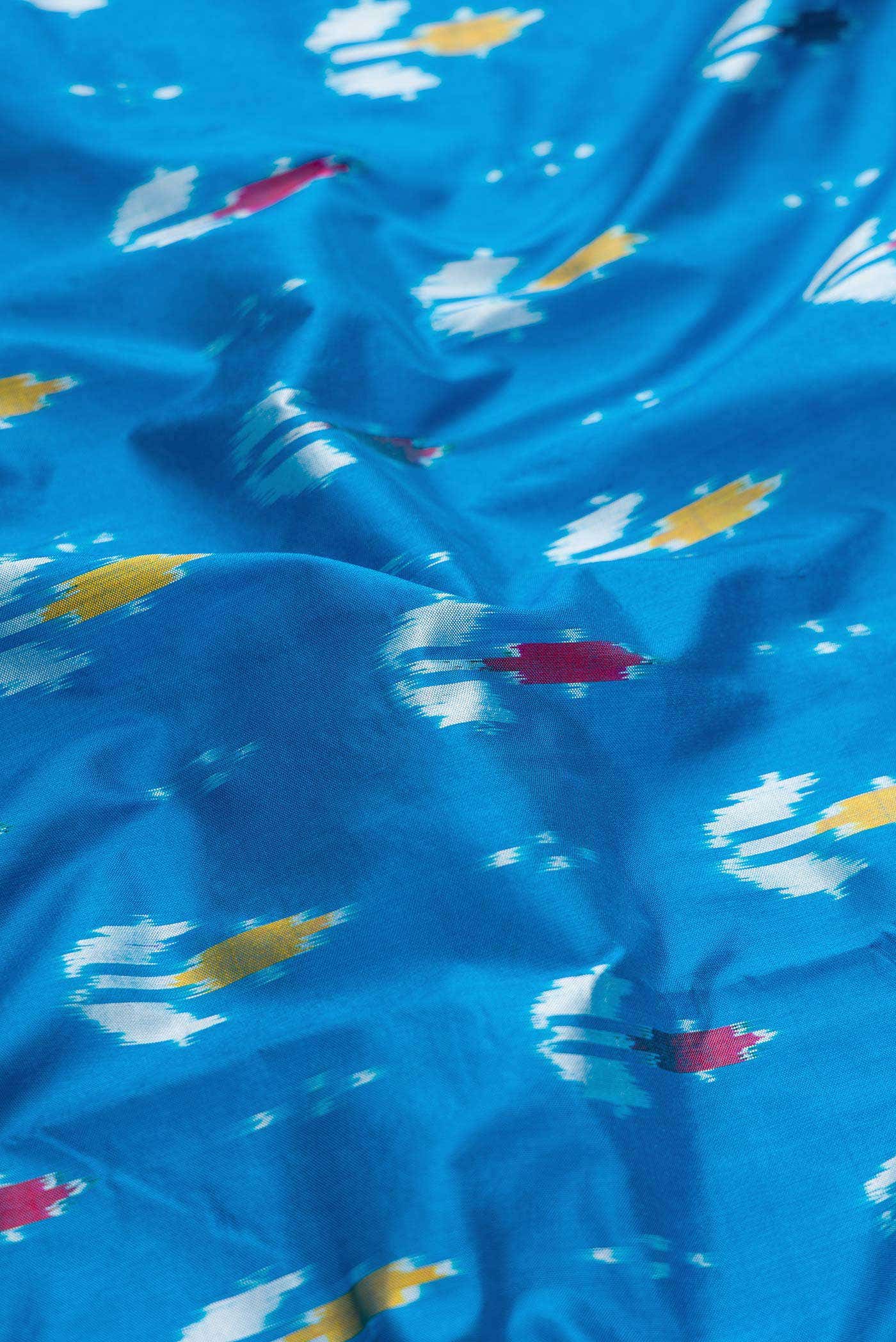 Sky Blue Pochampally Silk Saree