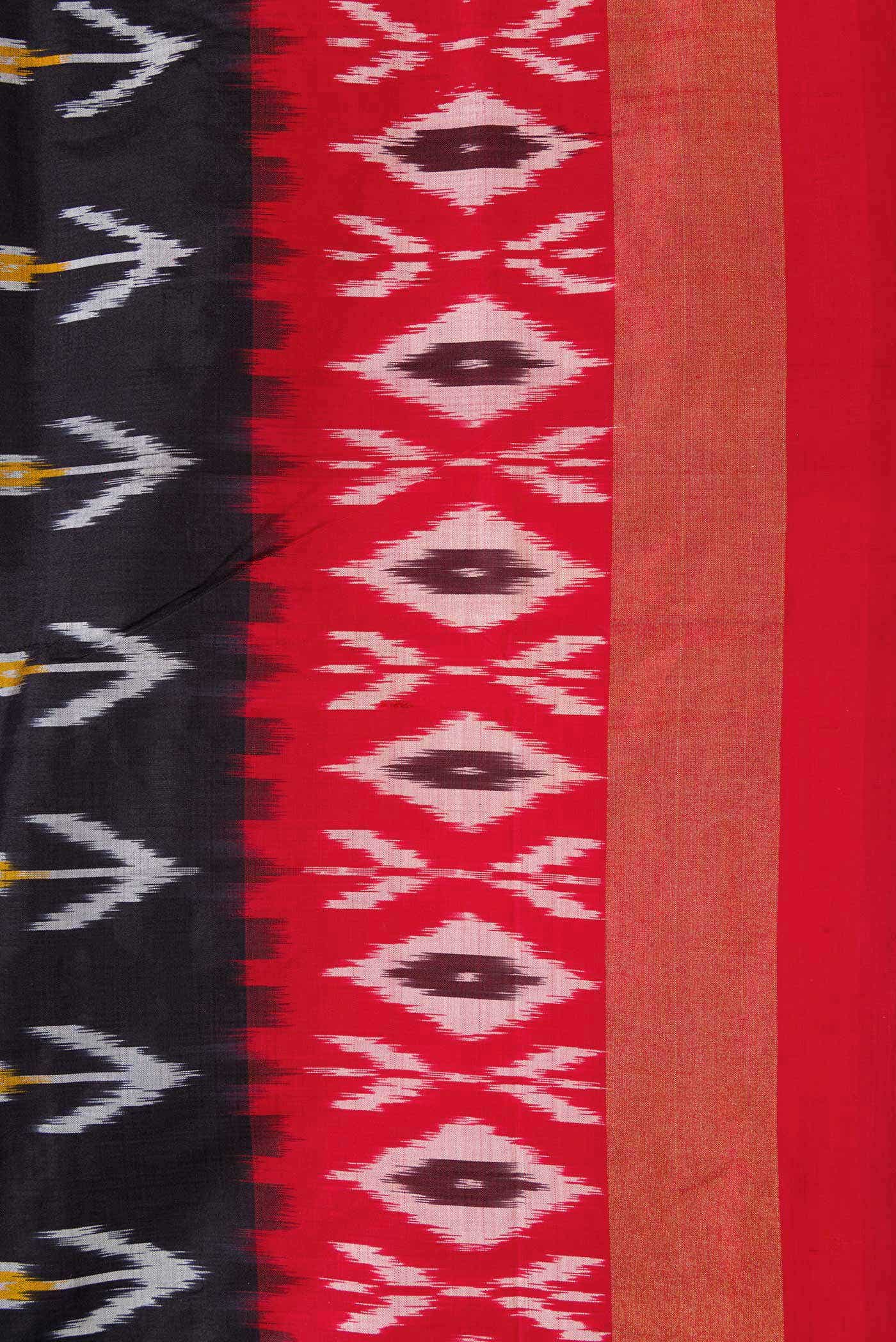 Black Double Ikat Saree