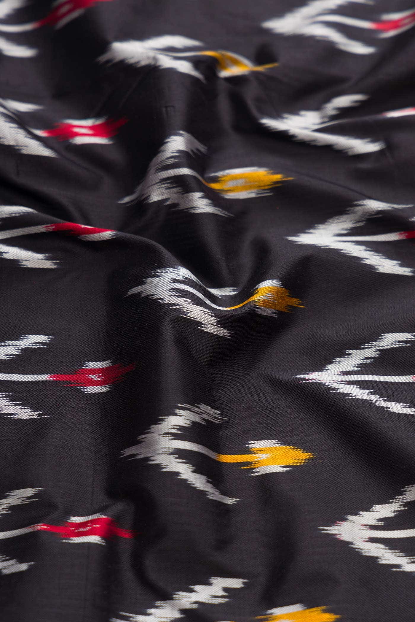 Black Double Ikat Saree