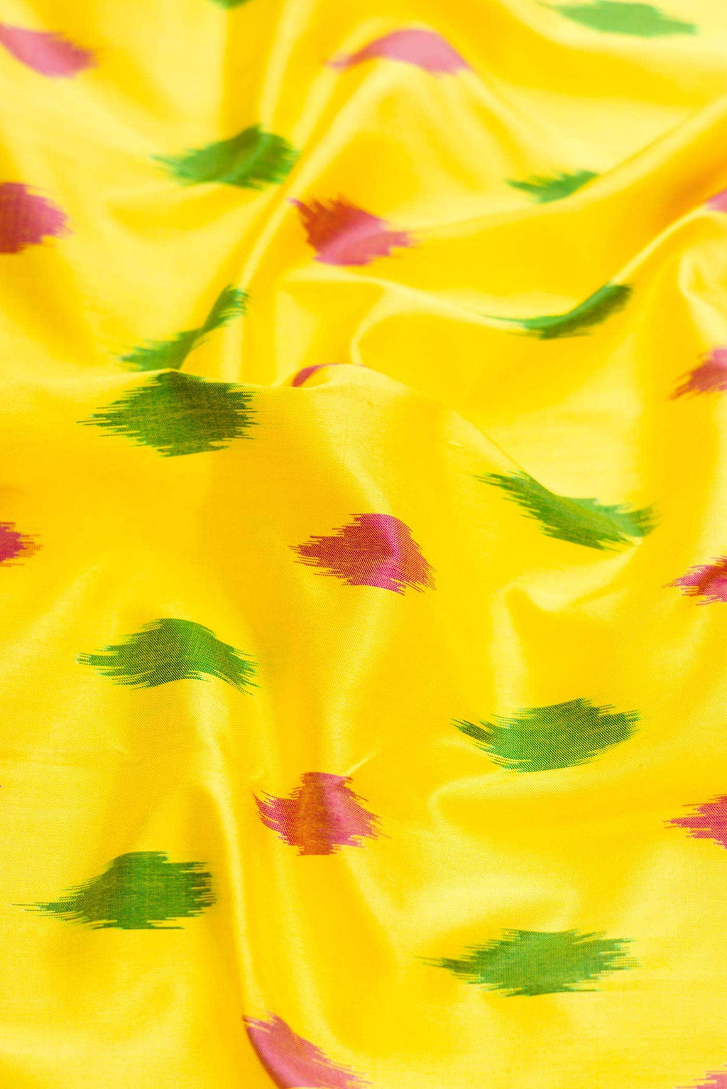 Yellow Pochampally Silk Saree