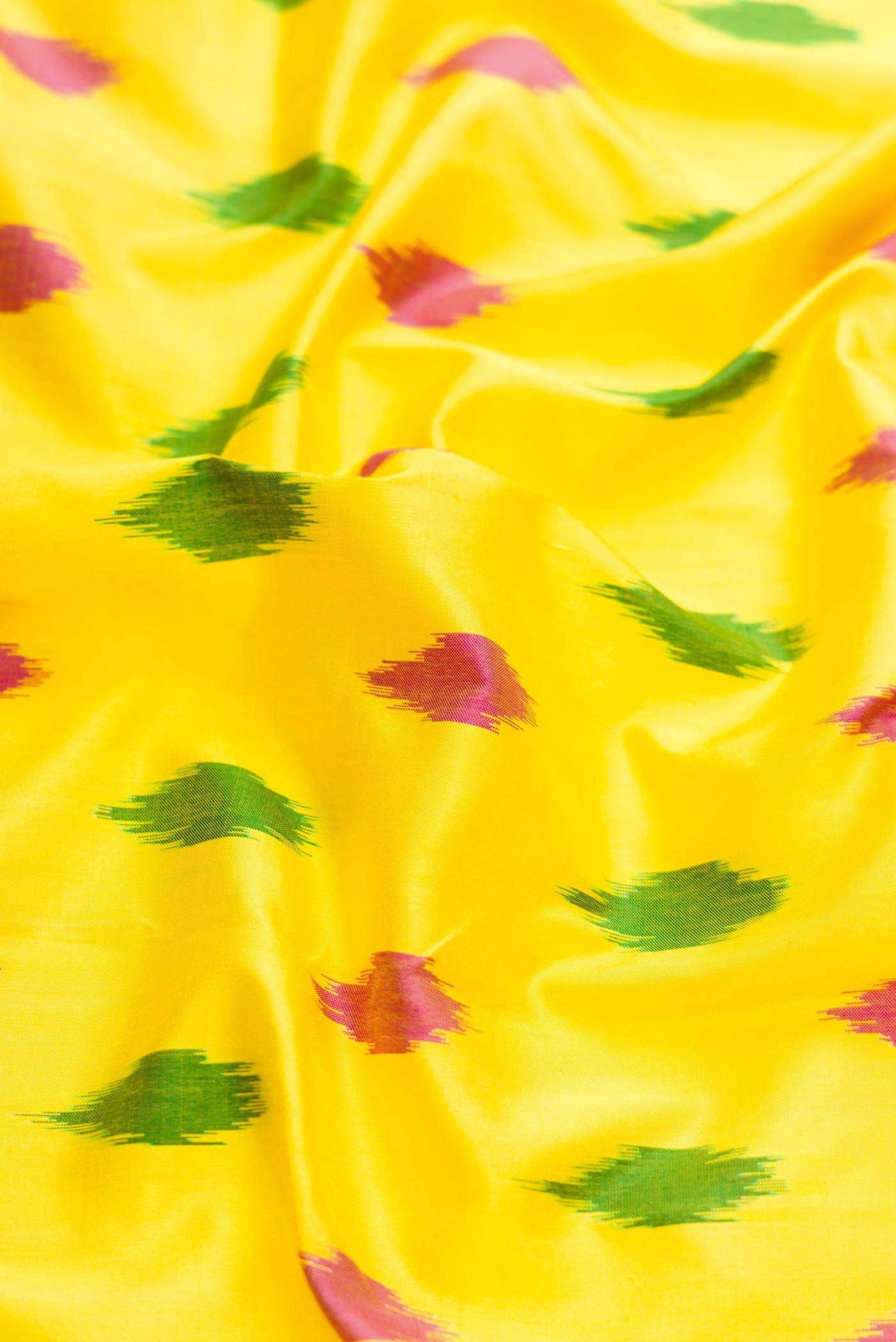 Yellow Pochampally Silk Saree