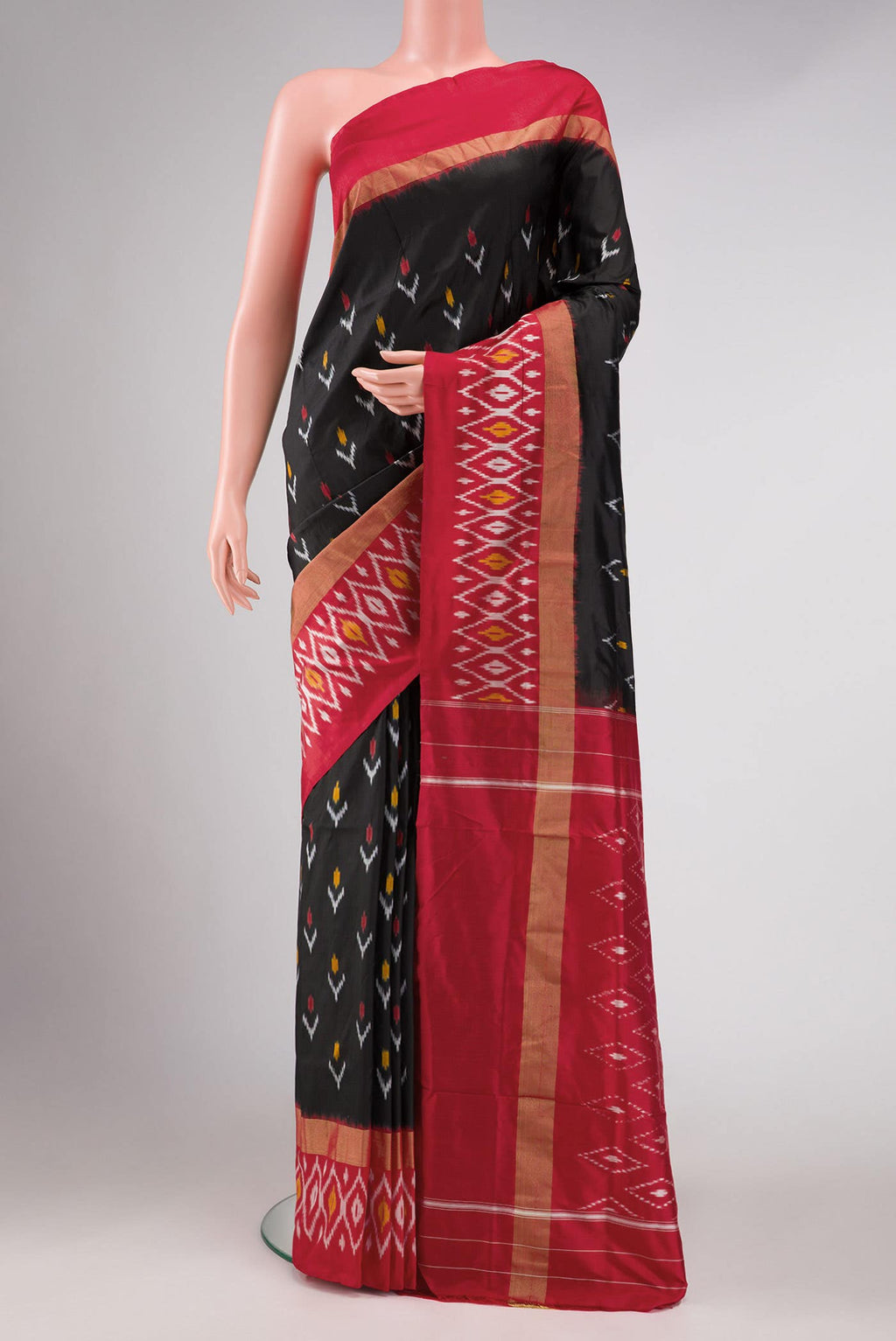Black Pochampally Silk Saree
