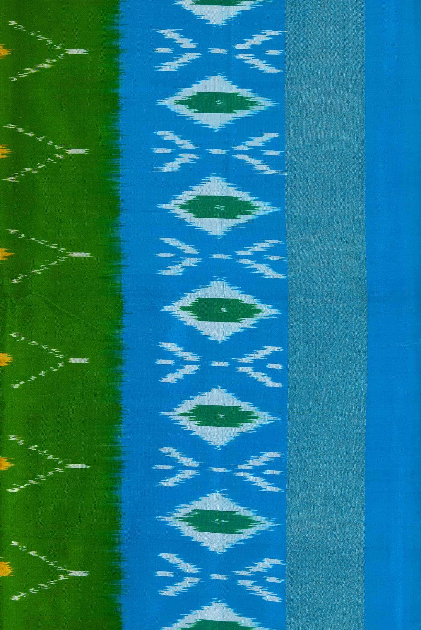 Green Double Ikat Saree