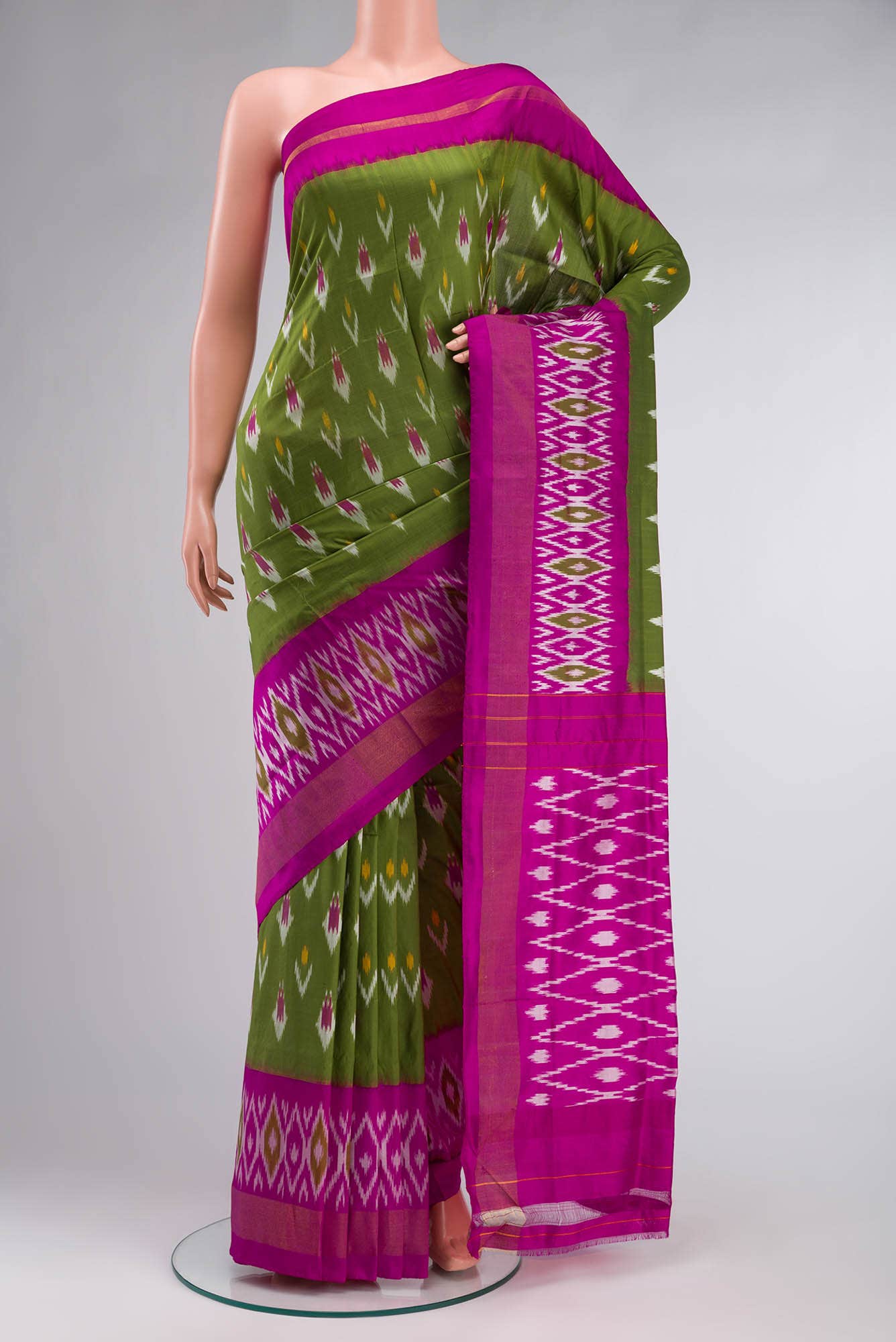 Green Pochampally Silk Saree